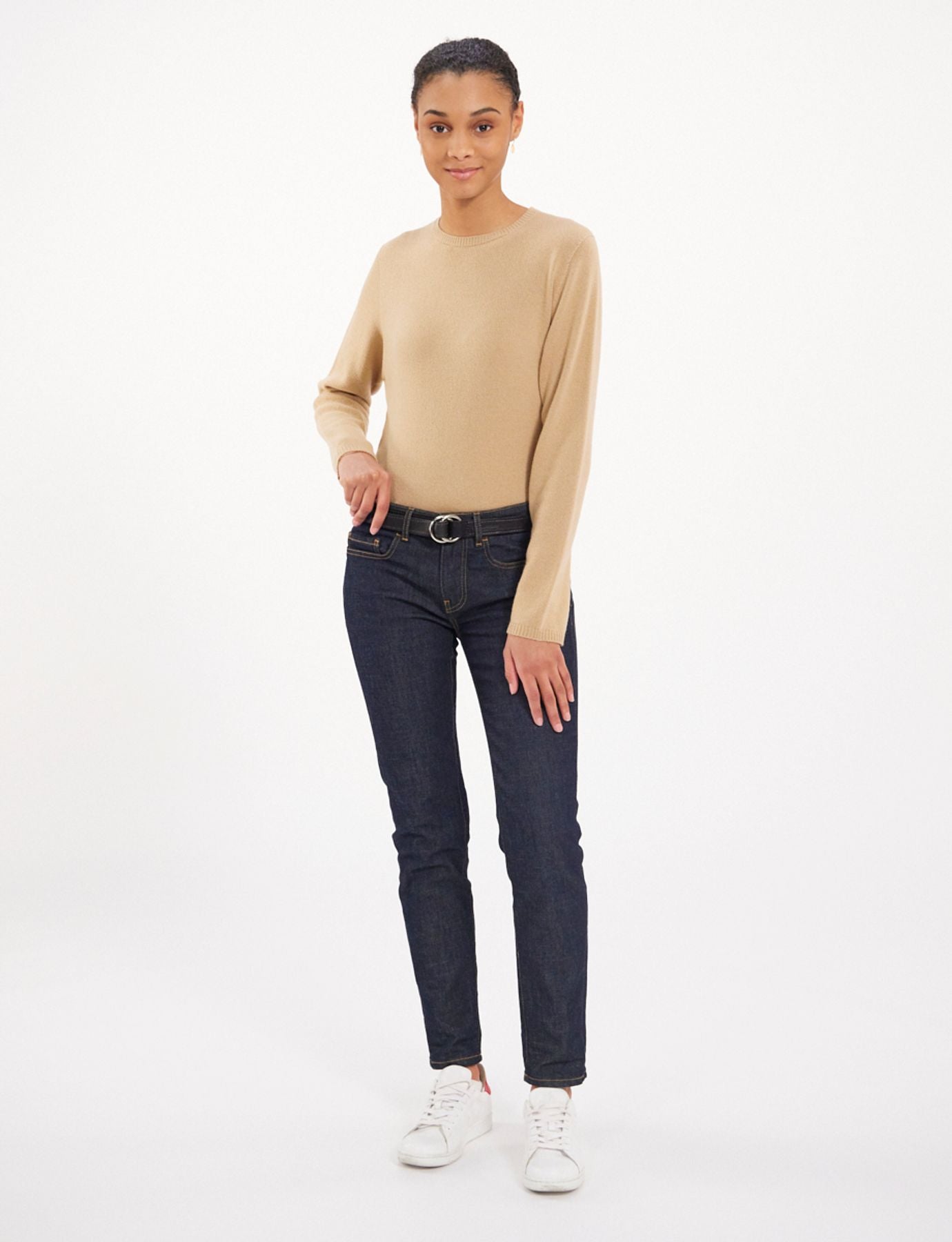 Ceinture Sidonie en cuir noir