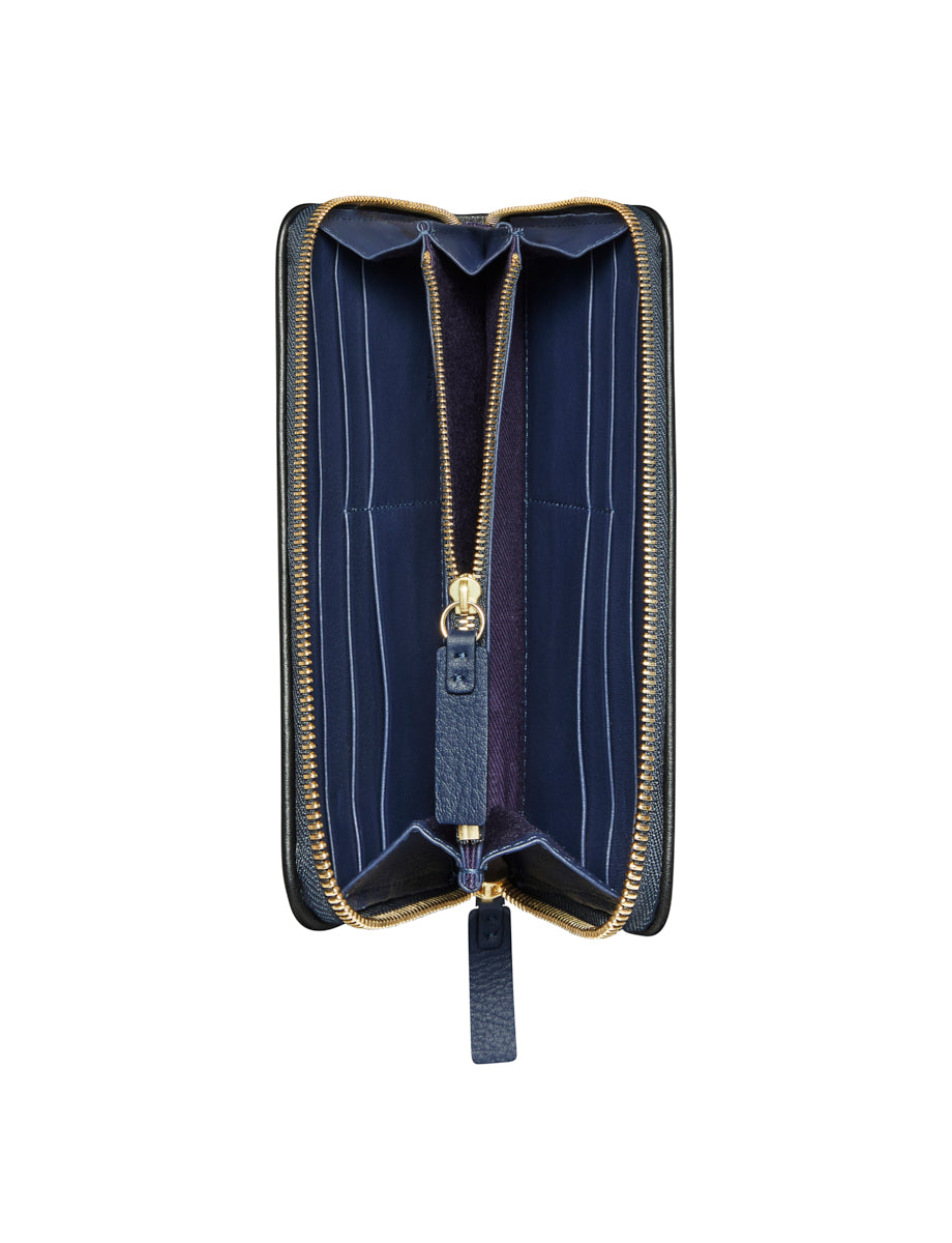 Wallet Marcia blue with black border