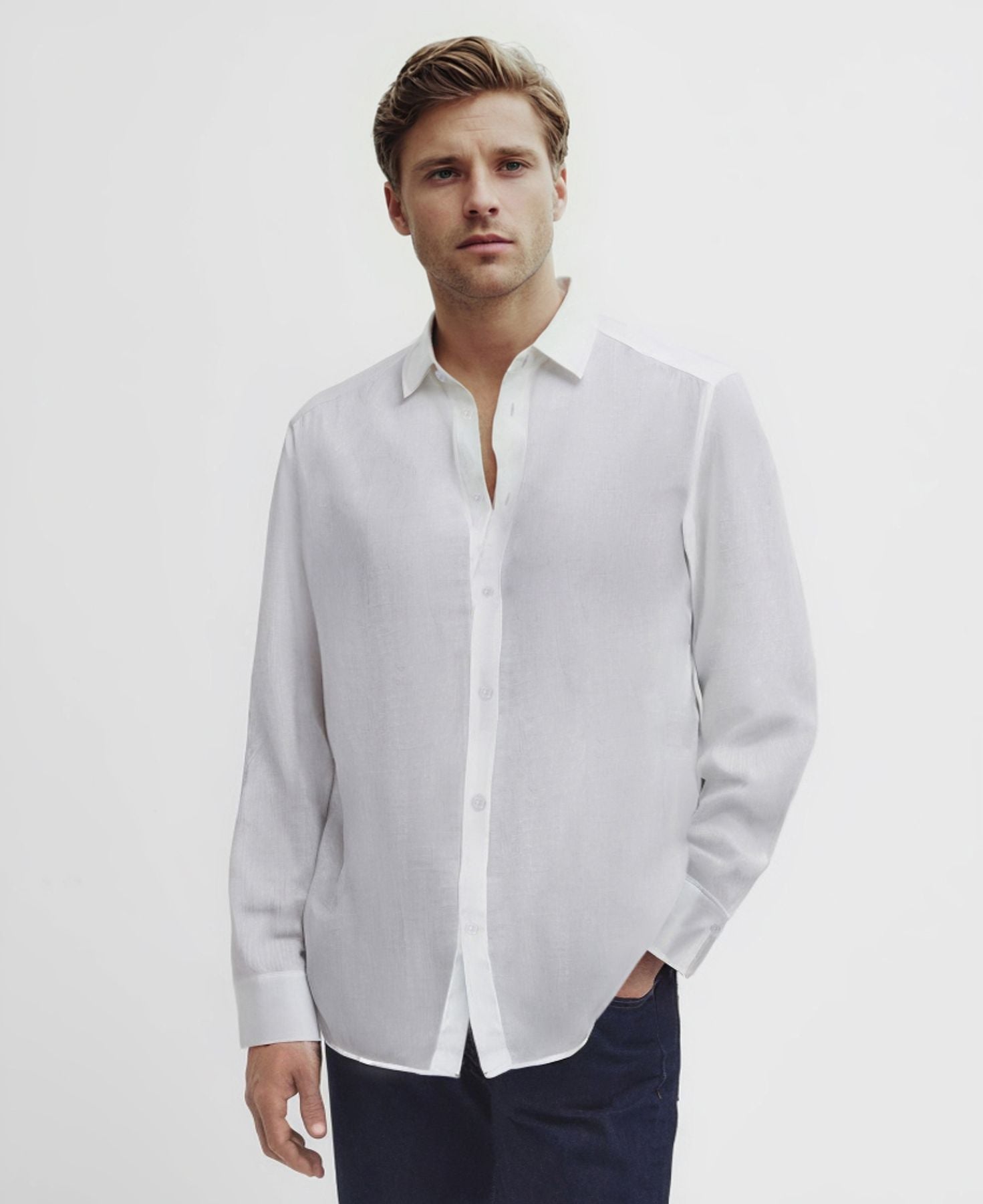 Chemise pour homme Olivier blanche