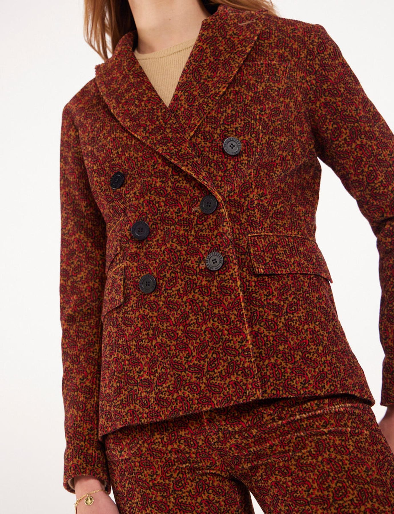 Blazer Maurice imprimé rouille