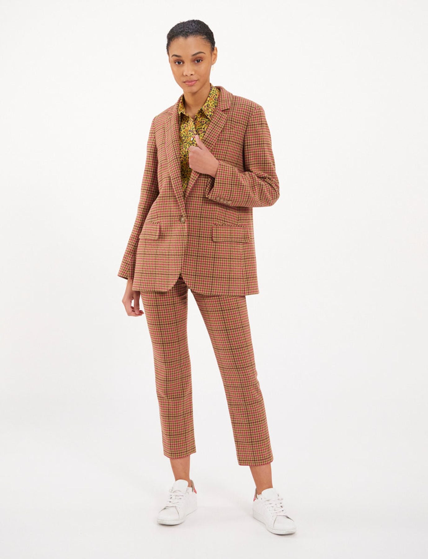 Jacke Bruna Hahnentritt Wolle