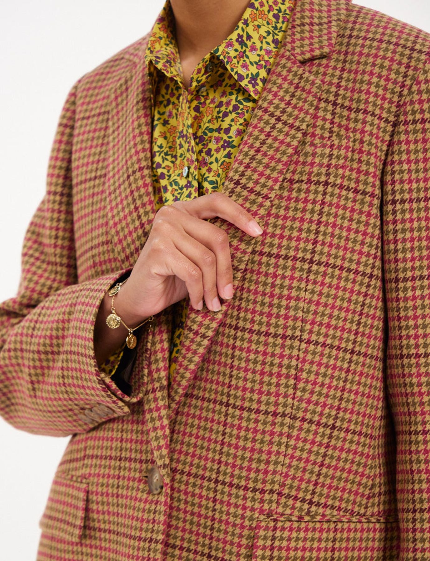 Jacke Bruna Hahnentritt Wolle