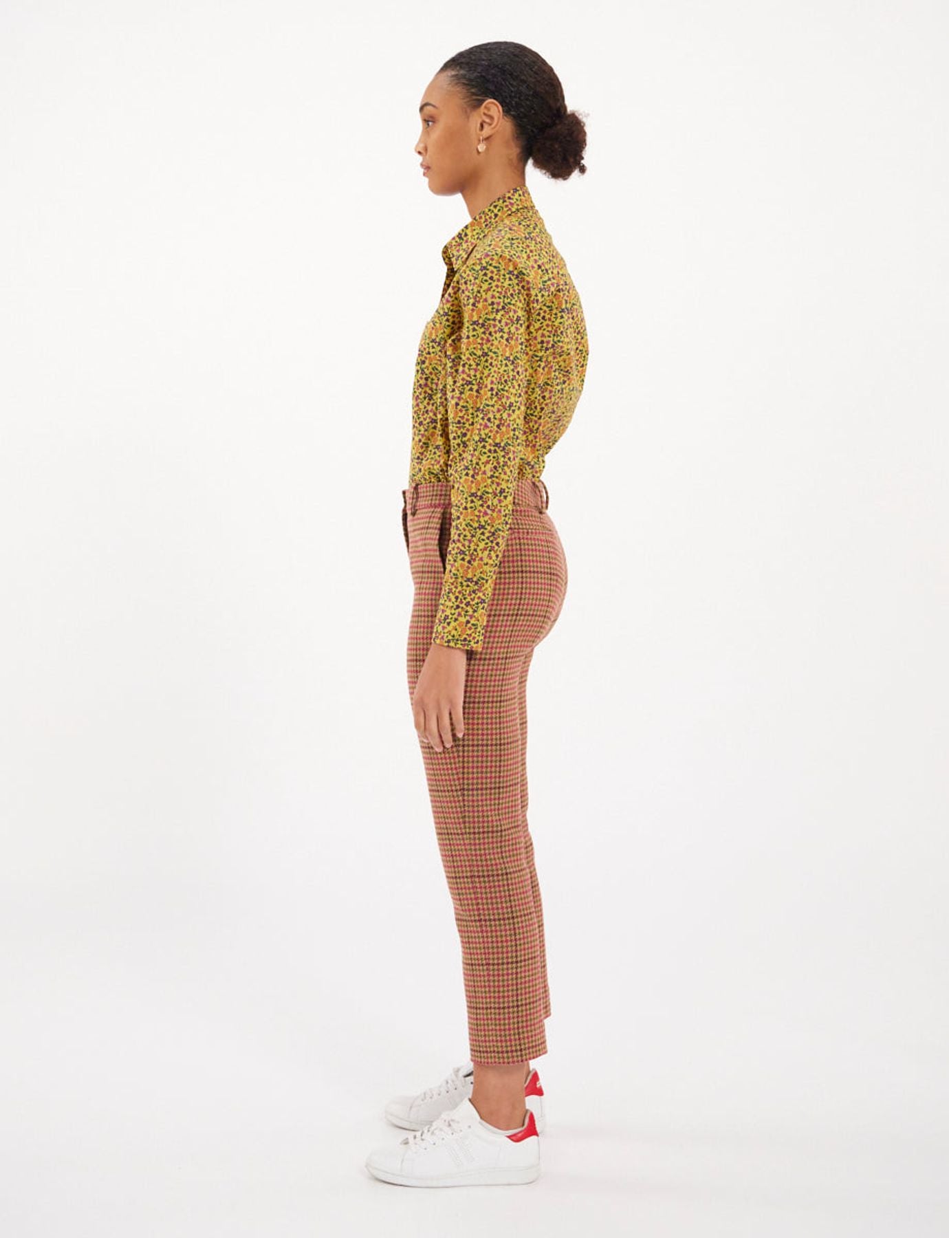 Audrey wool houndstooth trousers
