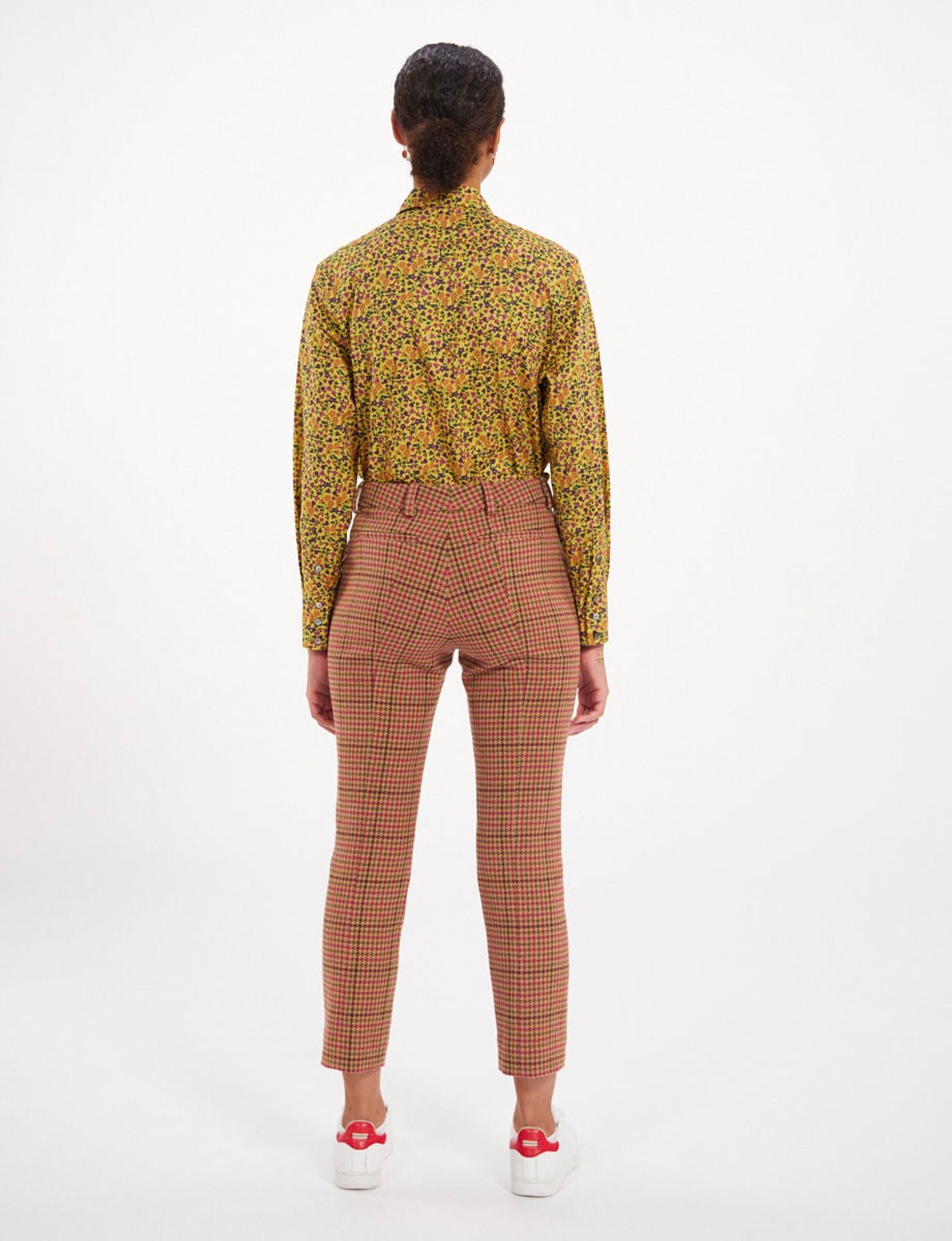 Audrey wool houndstooth trousers