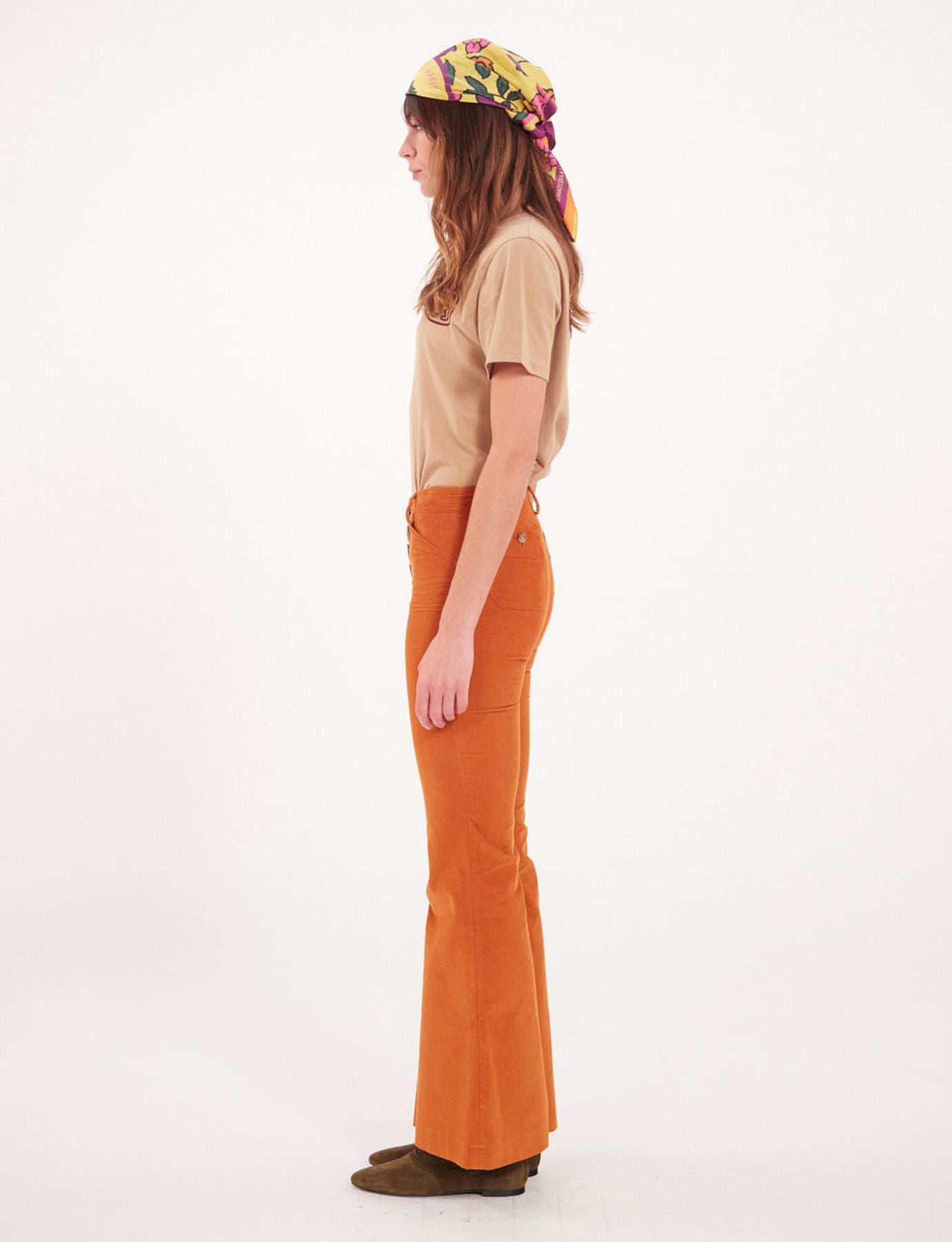 Charlotte orange corduroy trousers