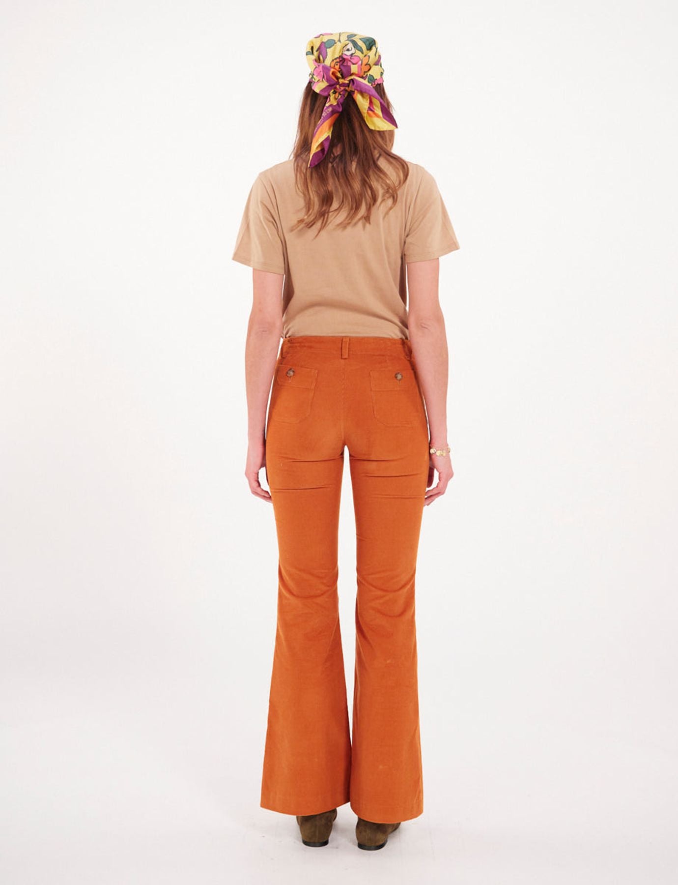 Charlotte orange corduroy trousers
