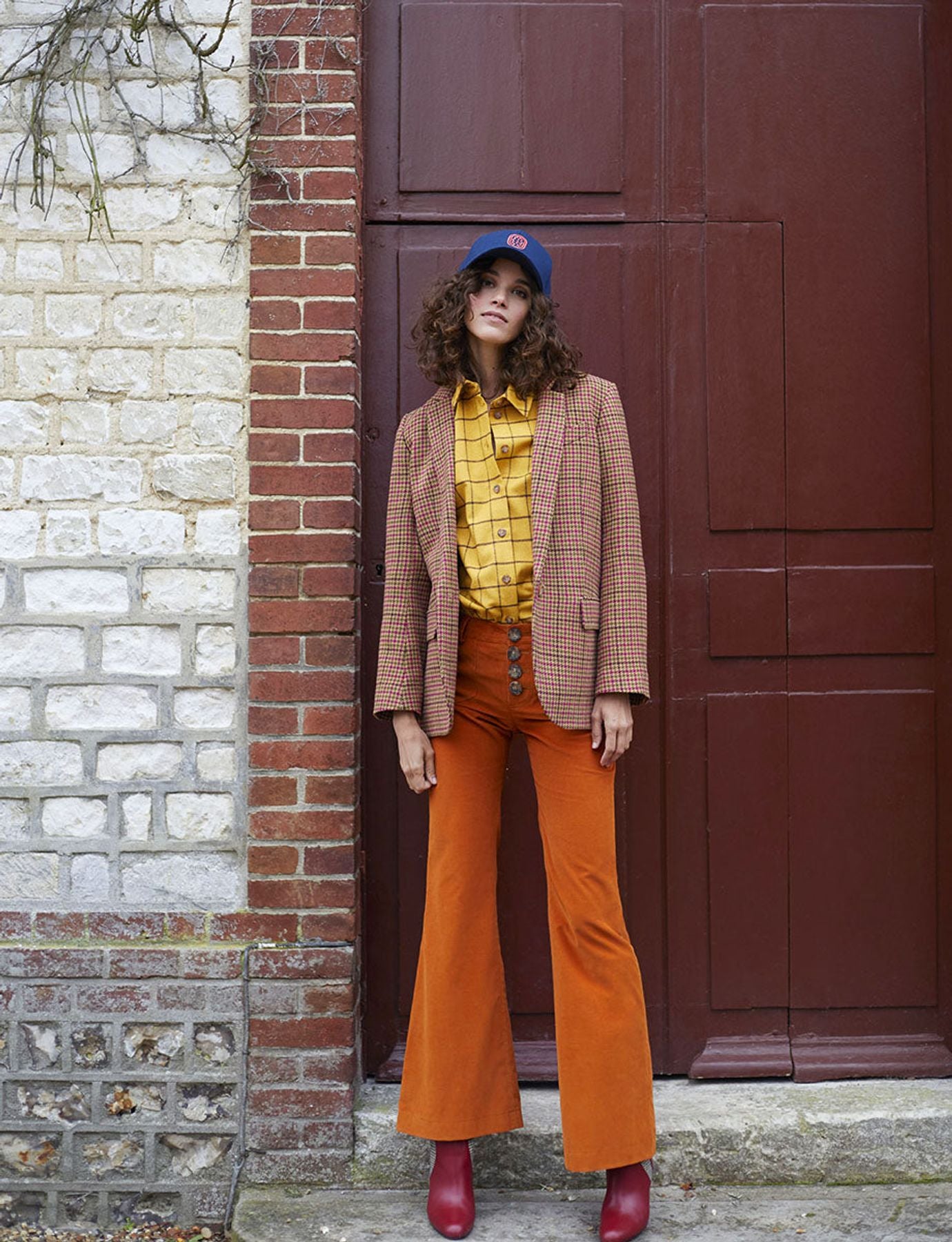 Charlotte orange corduroy trousers