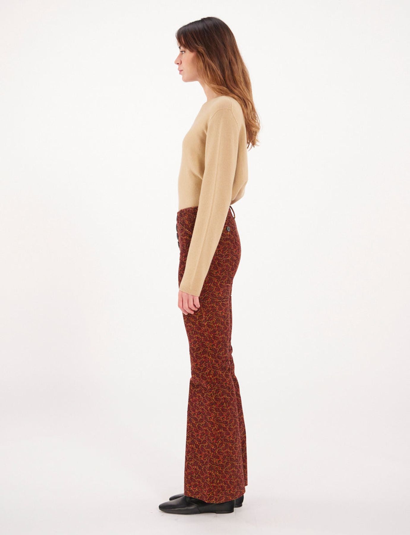 Charlotte rust print trousers