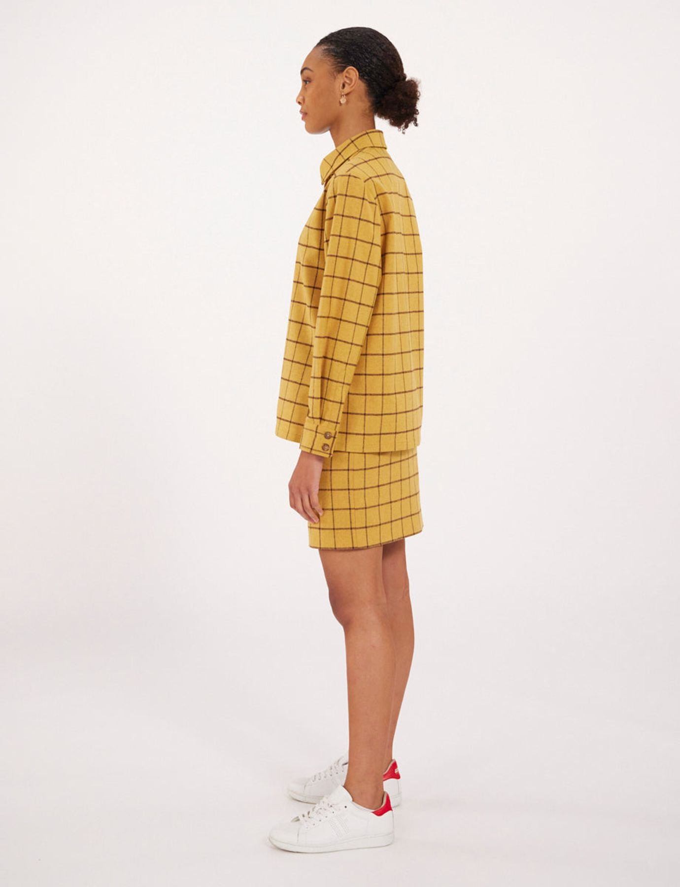 Chemise Cassia ocre à carreaux