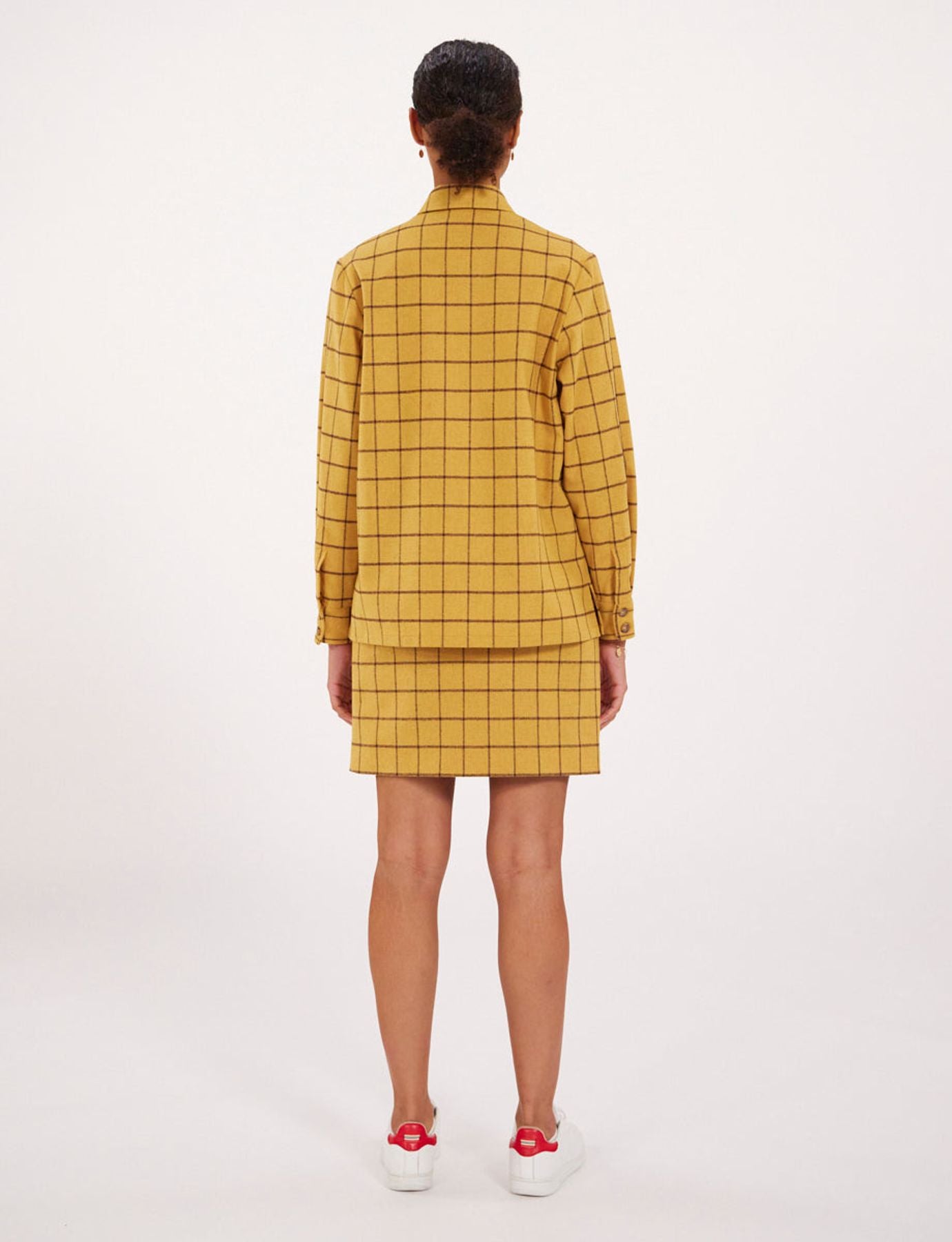 Chemise Cassia ocre à carreaux