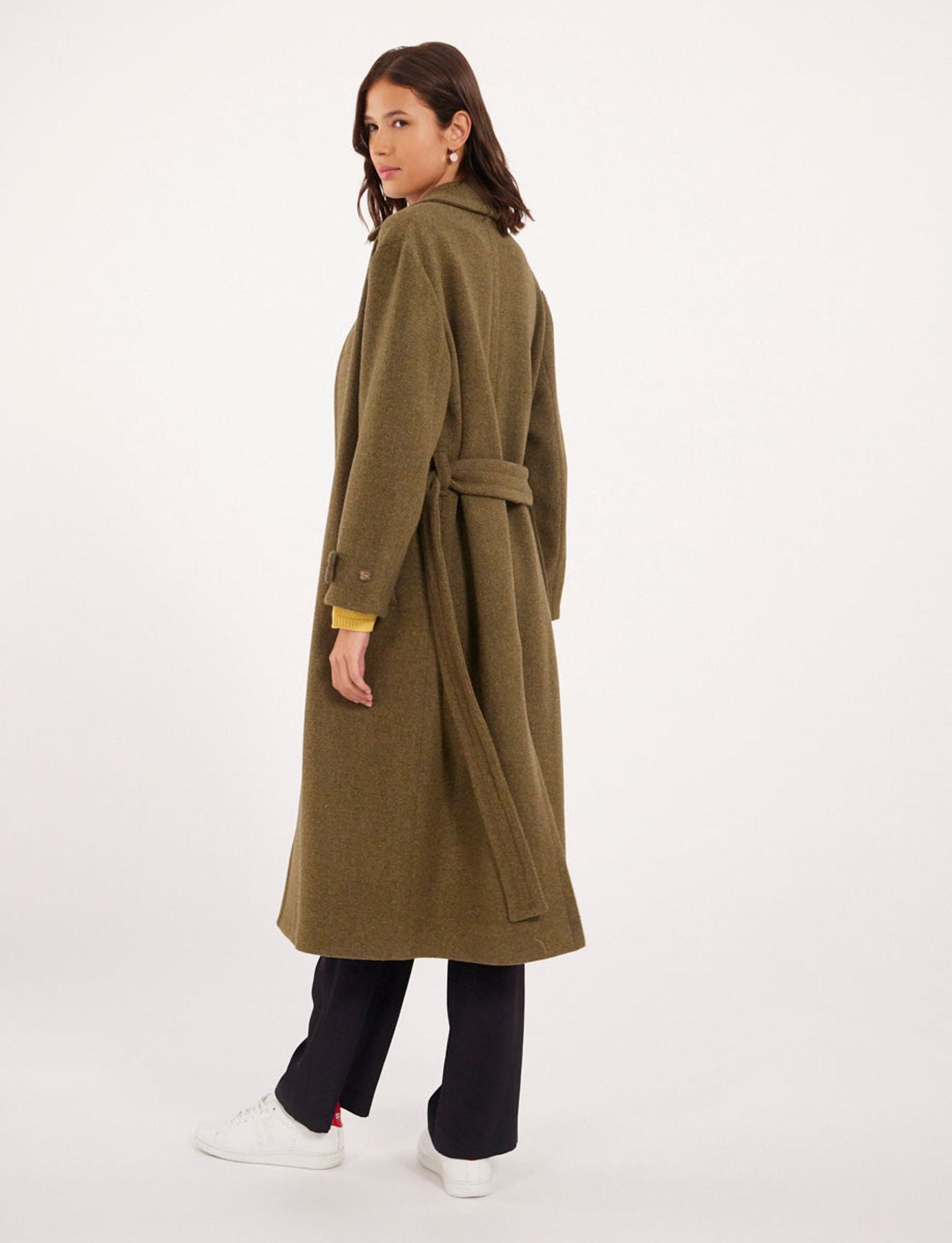 Cappotto Esme in lana kaki