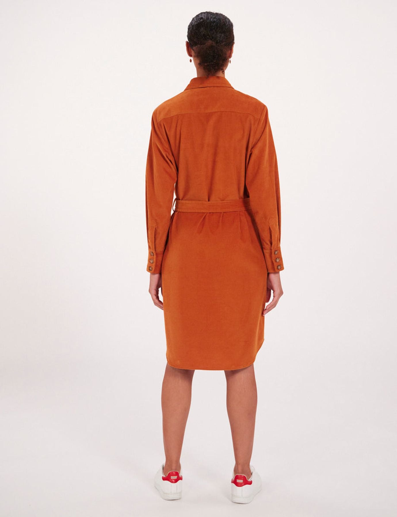 Amour orange velvet dress
