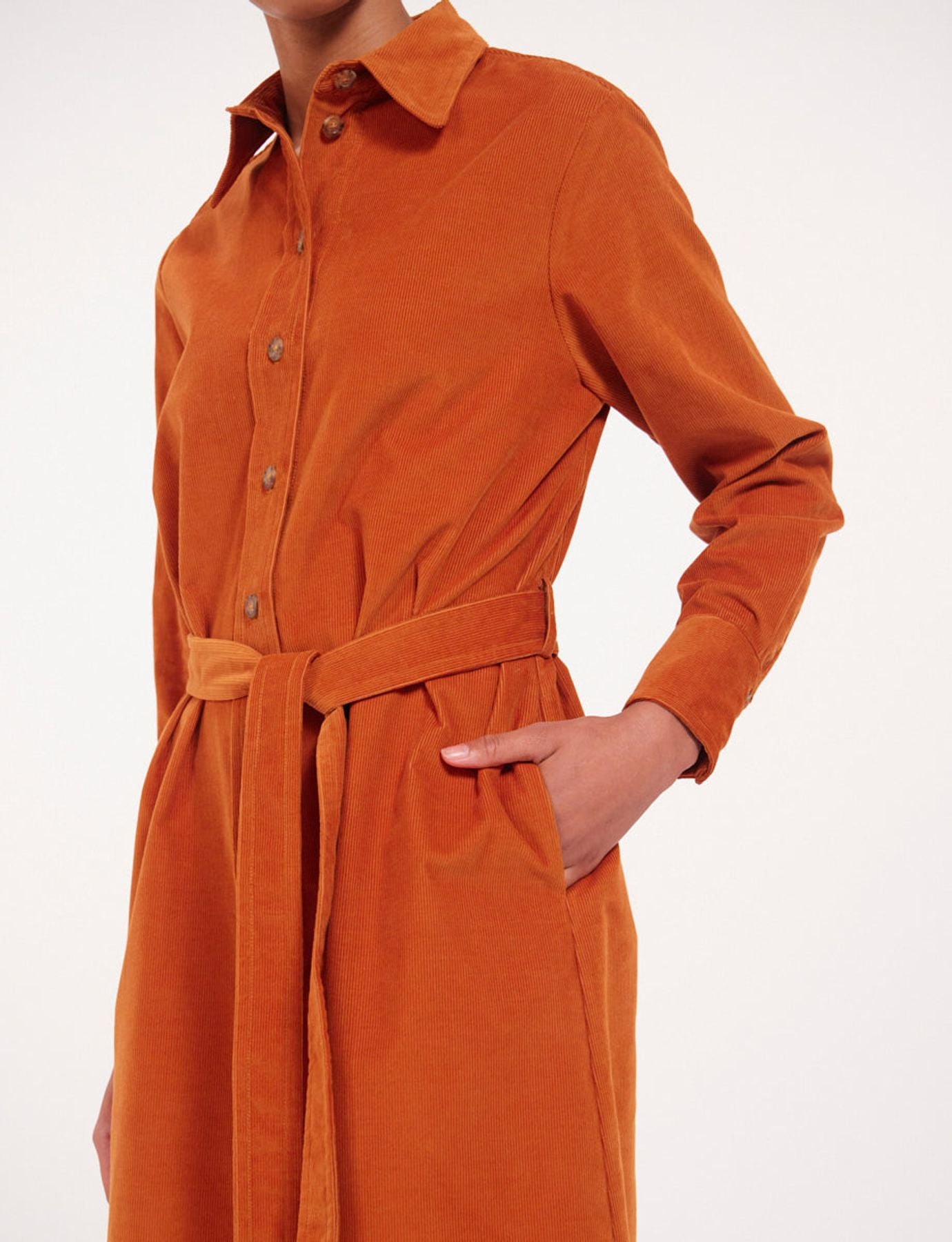 Amour orange velvet dress