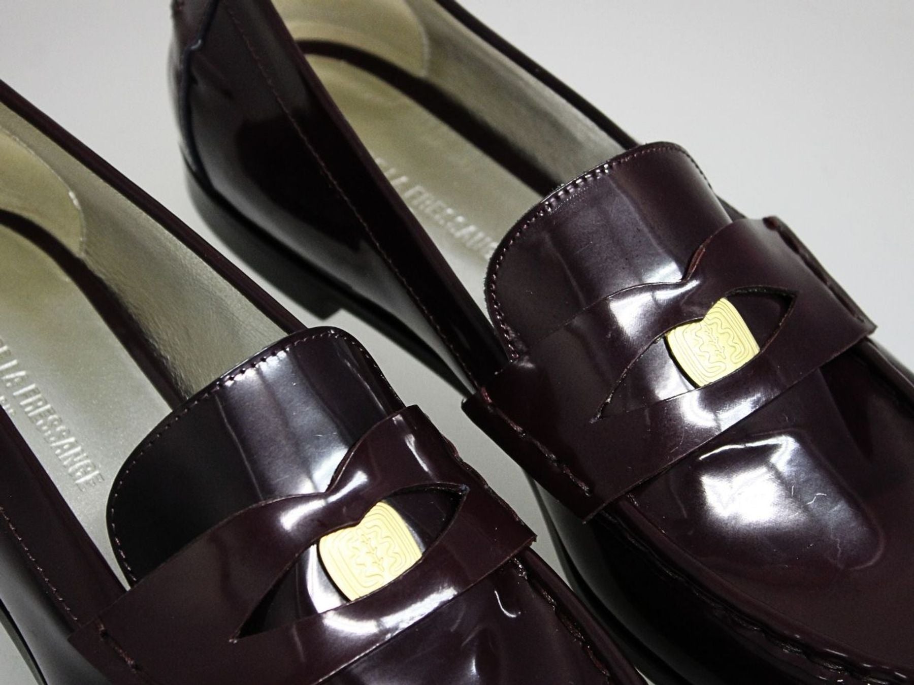 Mocassin Elvire en cuir lisse bordeaux