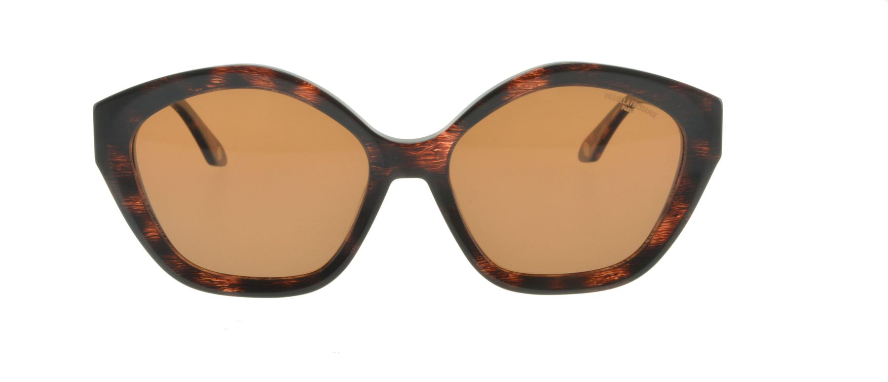 Lunettes de soleil Marylin brunes marbrées