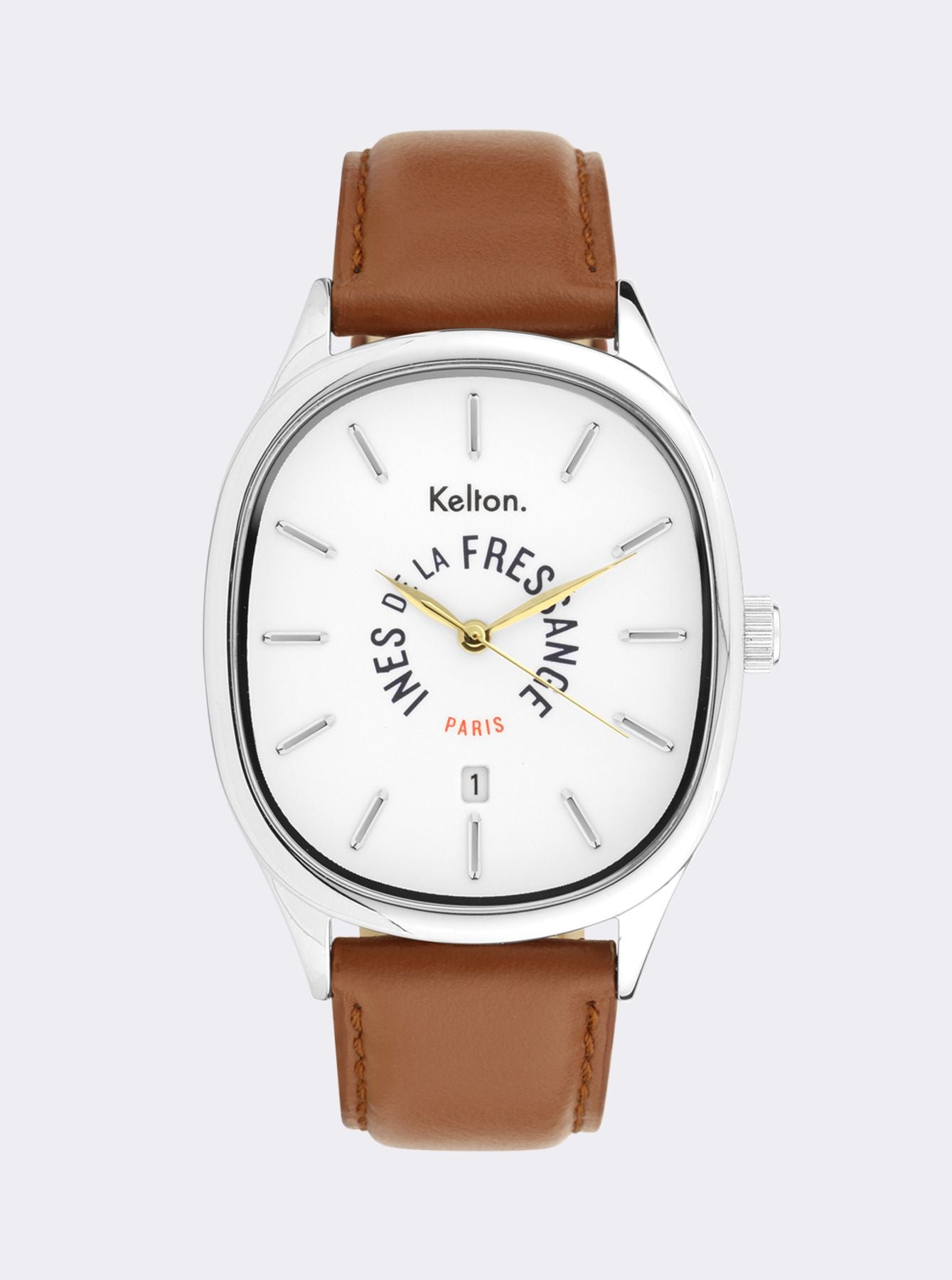 Montre Grande Colorama camel Kelton x Ines de la Fressange Paris