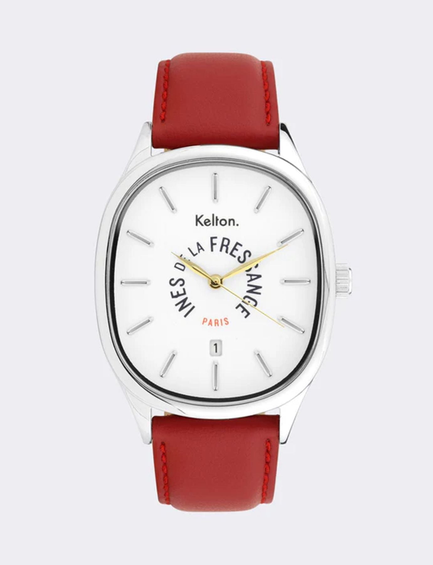 Ines de la Fressange Orologio rosso Grande Colorama Kelton x Paris