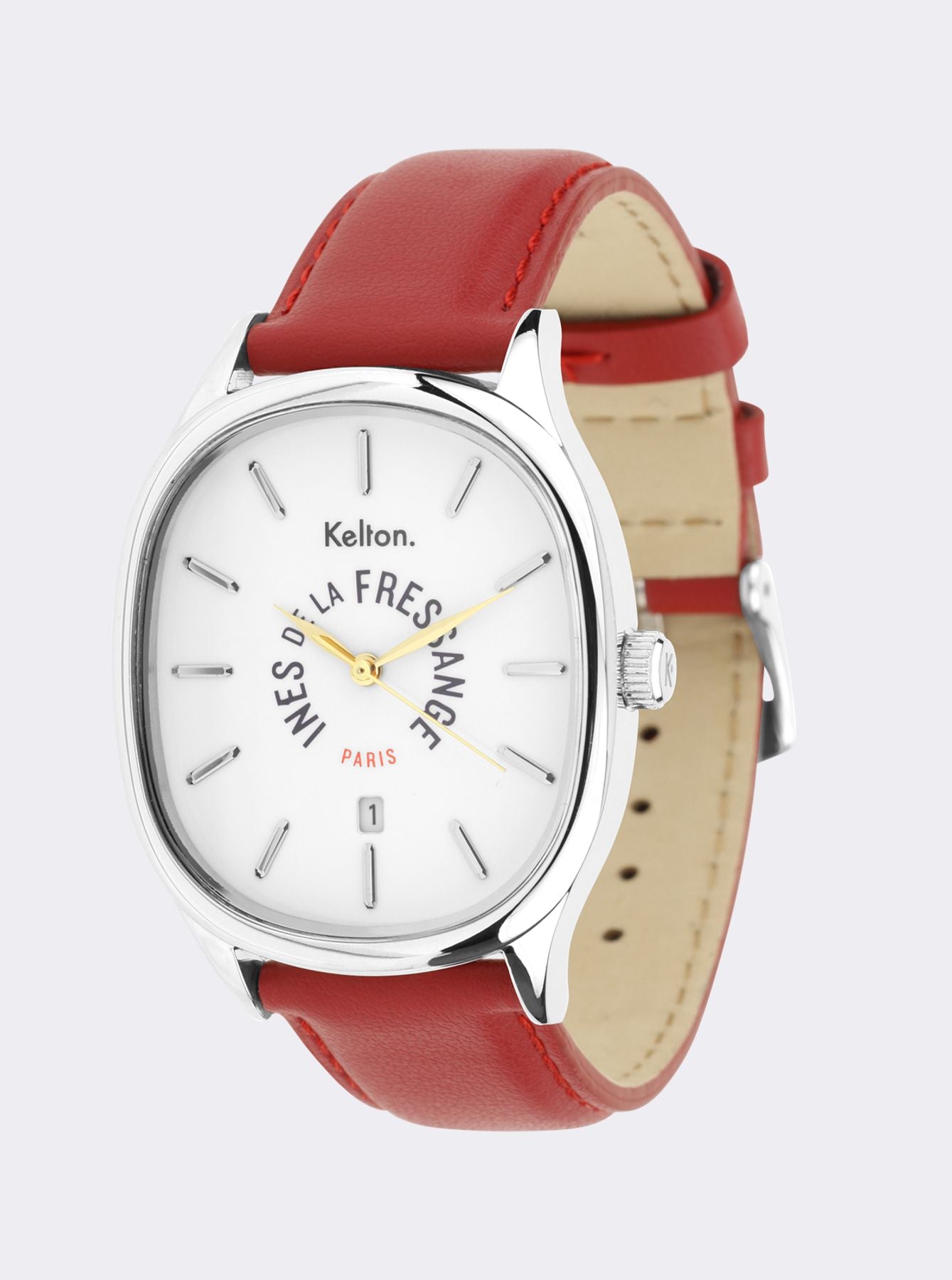 Ines de la Fressange Orologio rosso Grande Colorama Kelton x Paris