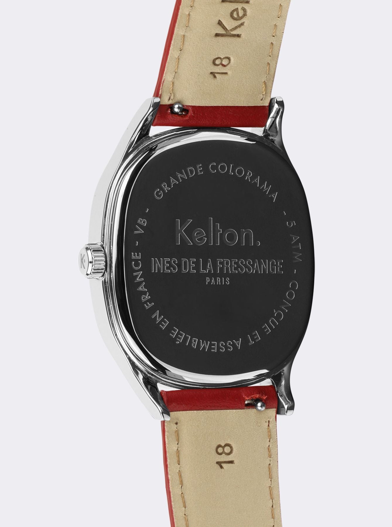 Ines de la Fressange Orologio rosso Grande Colorama Kelton x Paris
