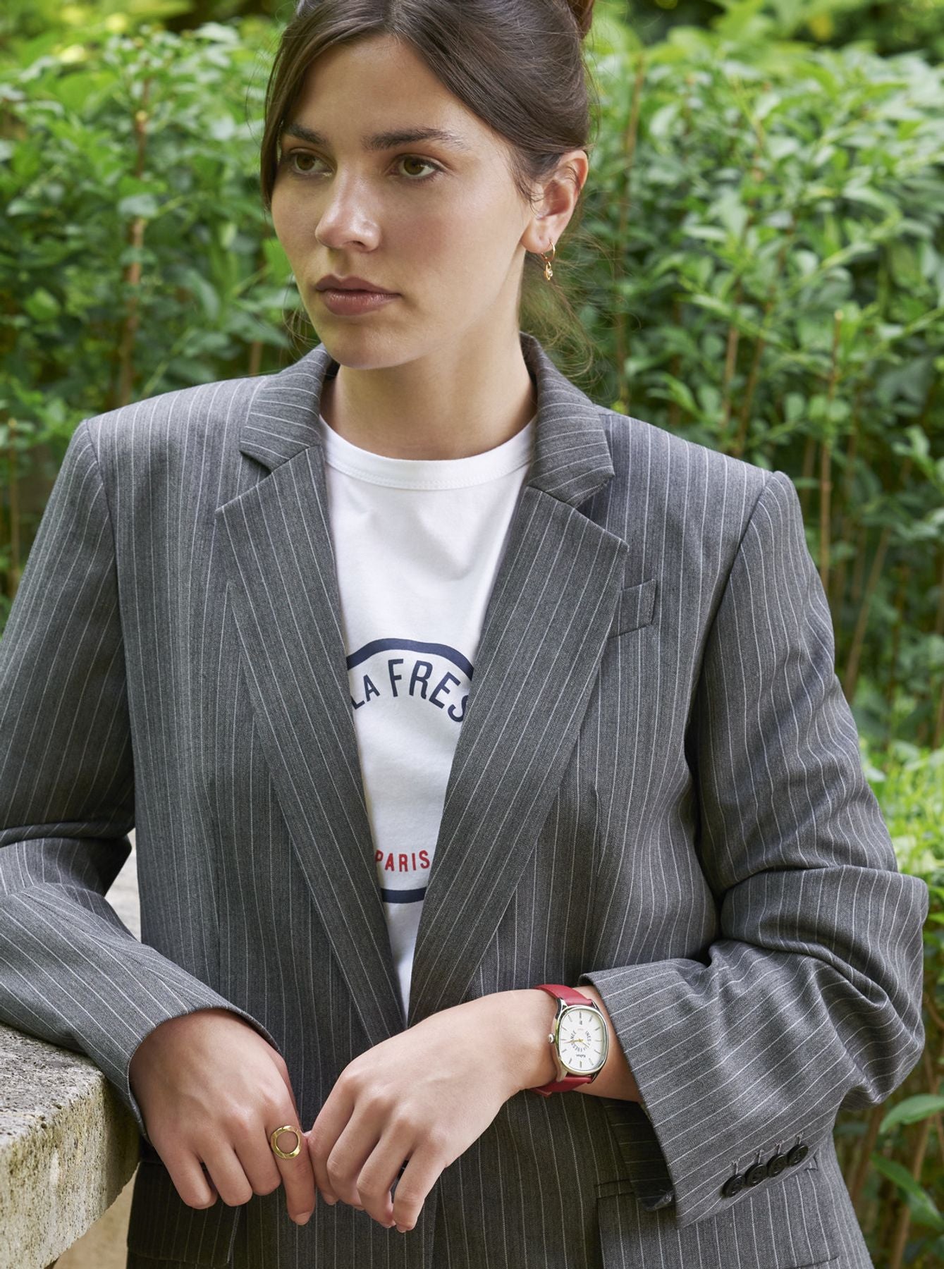 Ines de la Fressange Orologio rosso Grande Colorama Kelton x Paris