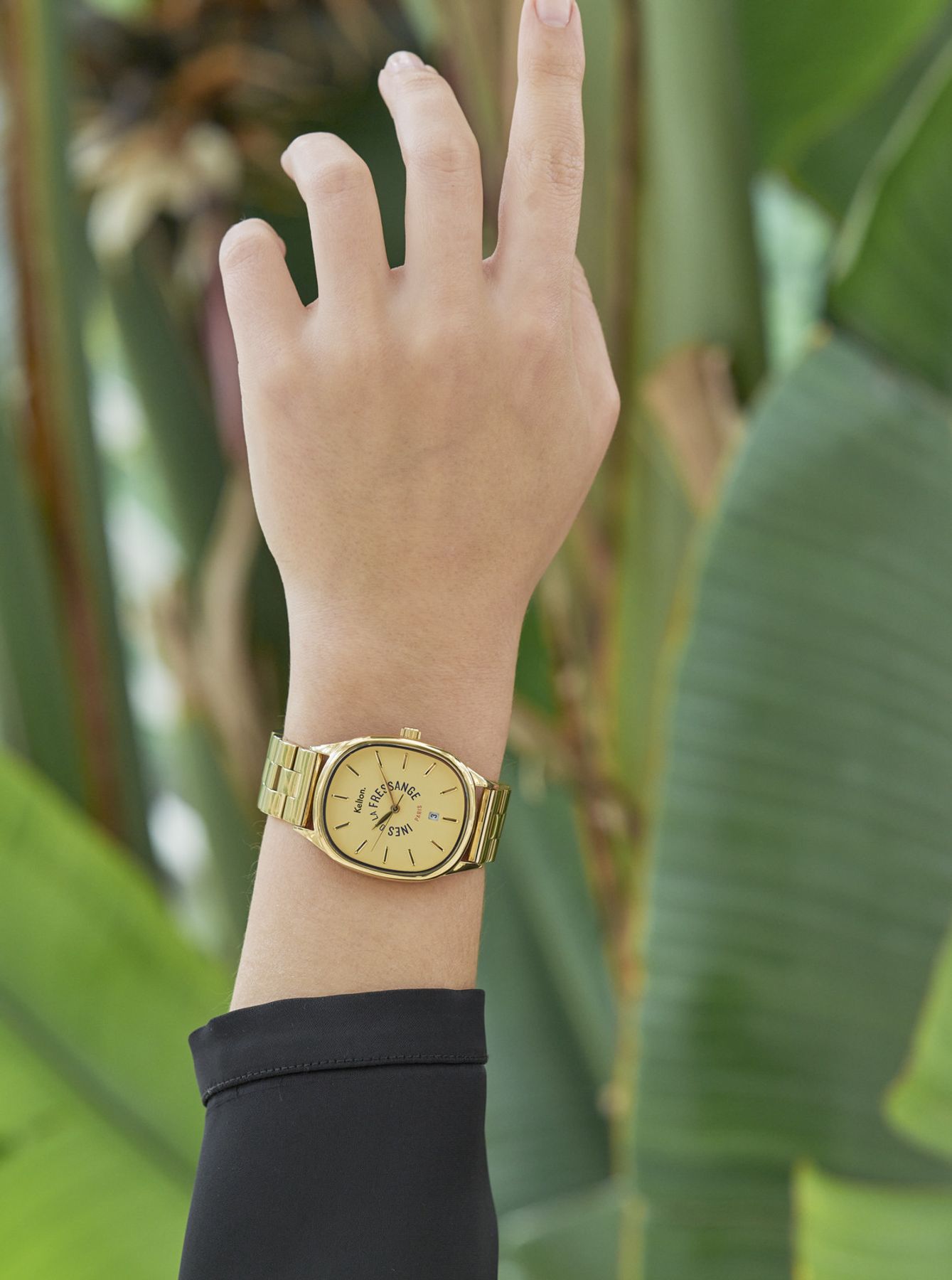 Montre Grande Colorama gold Kelton x Ines de la Fressange Paris
