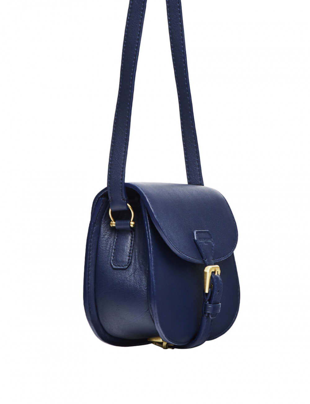 Sac Baby Flâneur cuir bleu marine