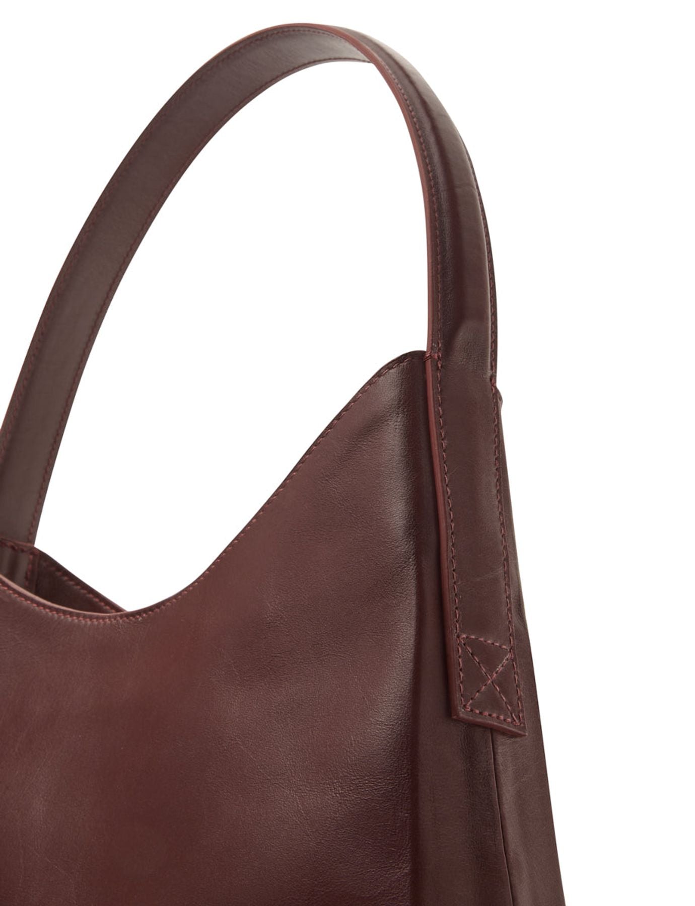 Bolso de piel burdeos Léonore M