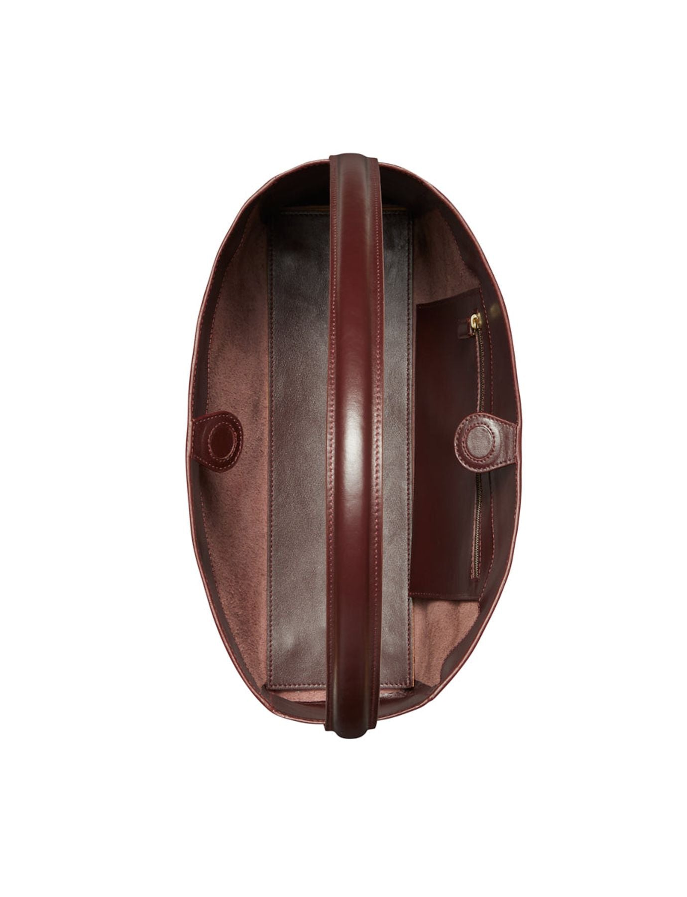 Bolso de piel burdeos Léonore M