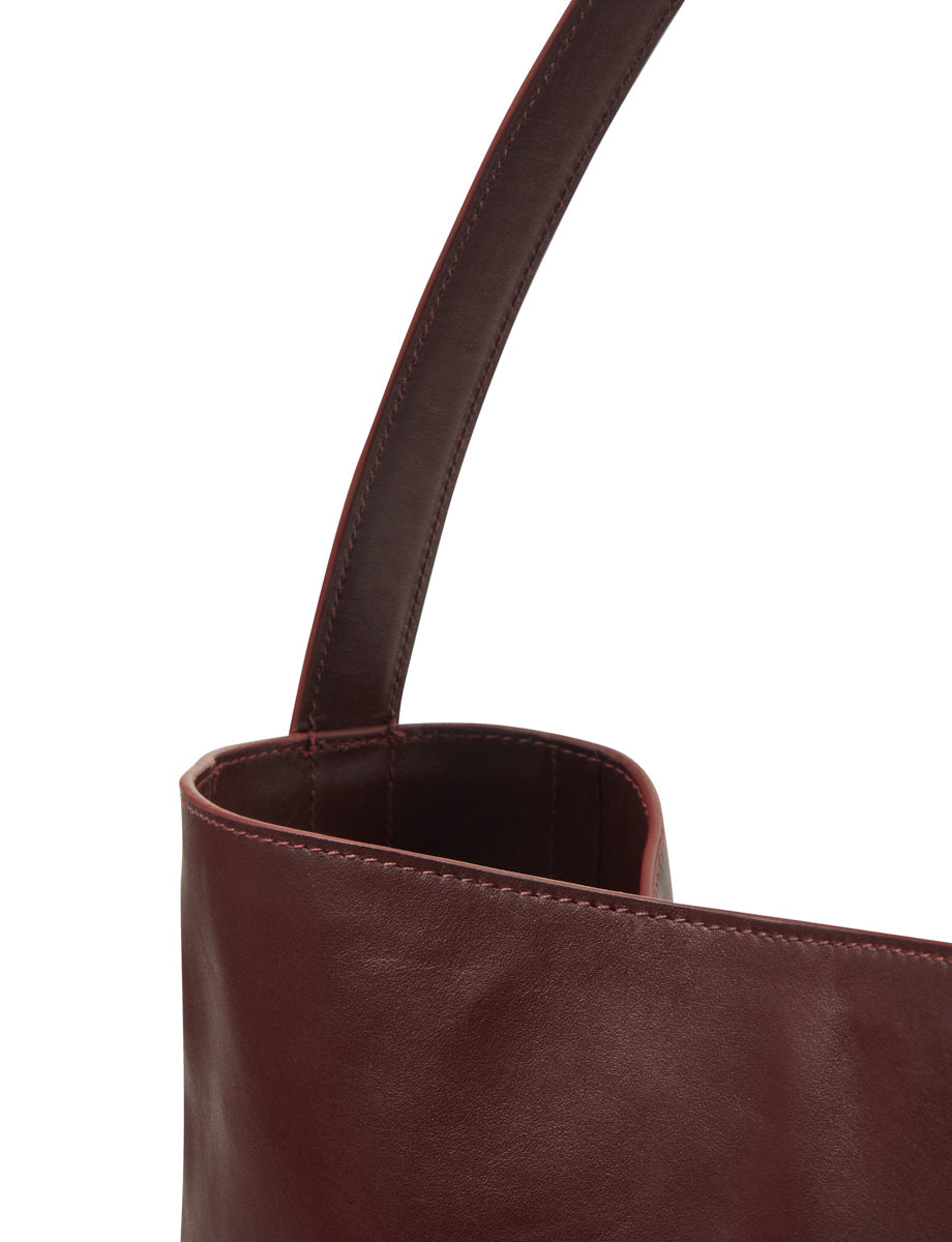 Sac cabas cuir Léonore grand format bordeaux