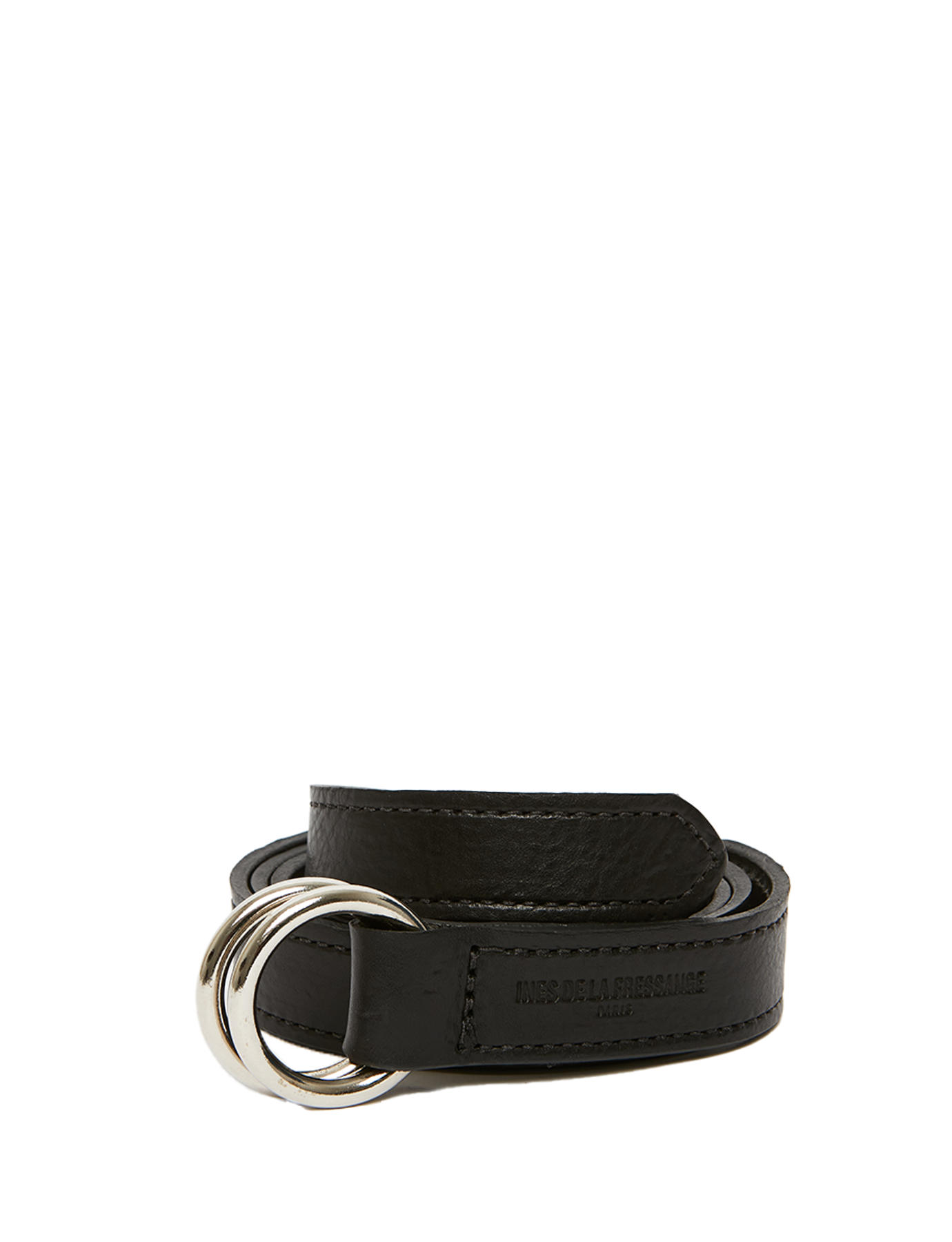 Ceinture Sidonie en cuir noir