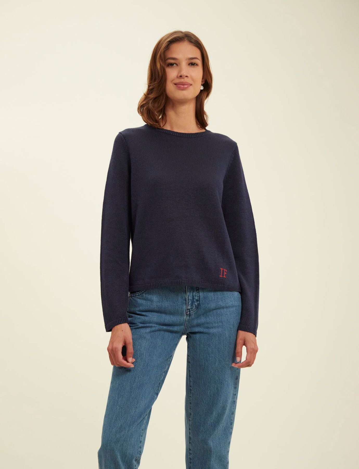 Angelina navy jumper