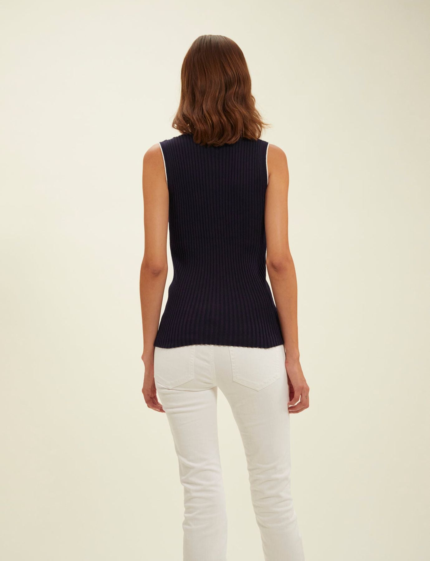 Léonie navy tank top