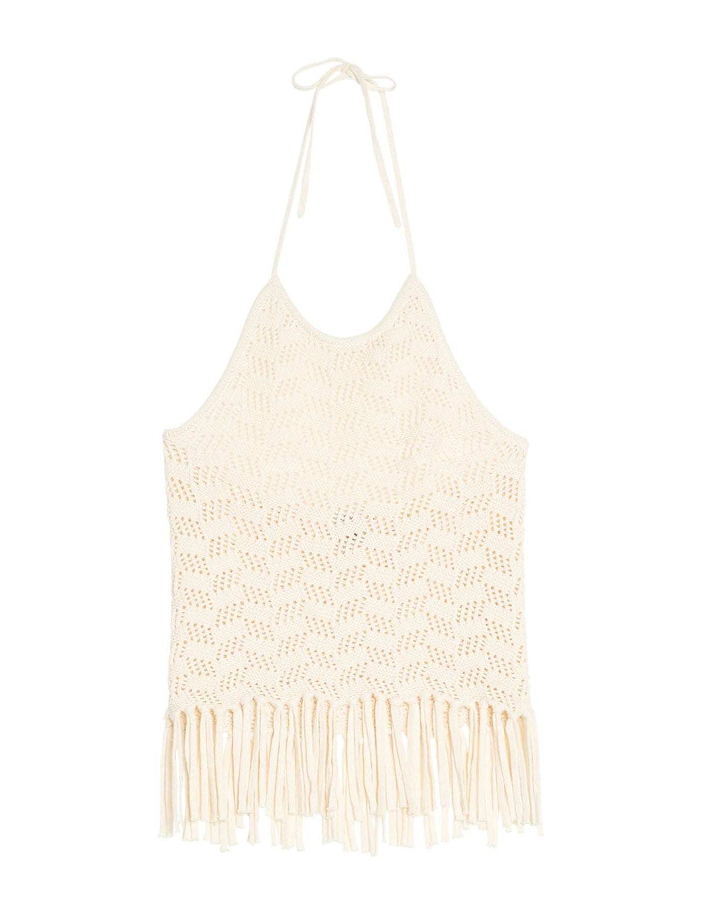 Eliane ecru crochet top