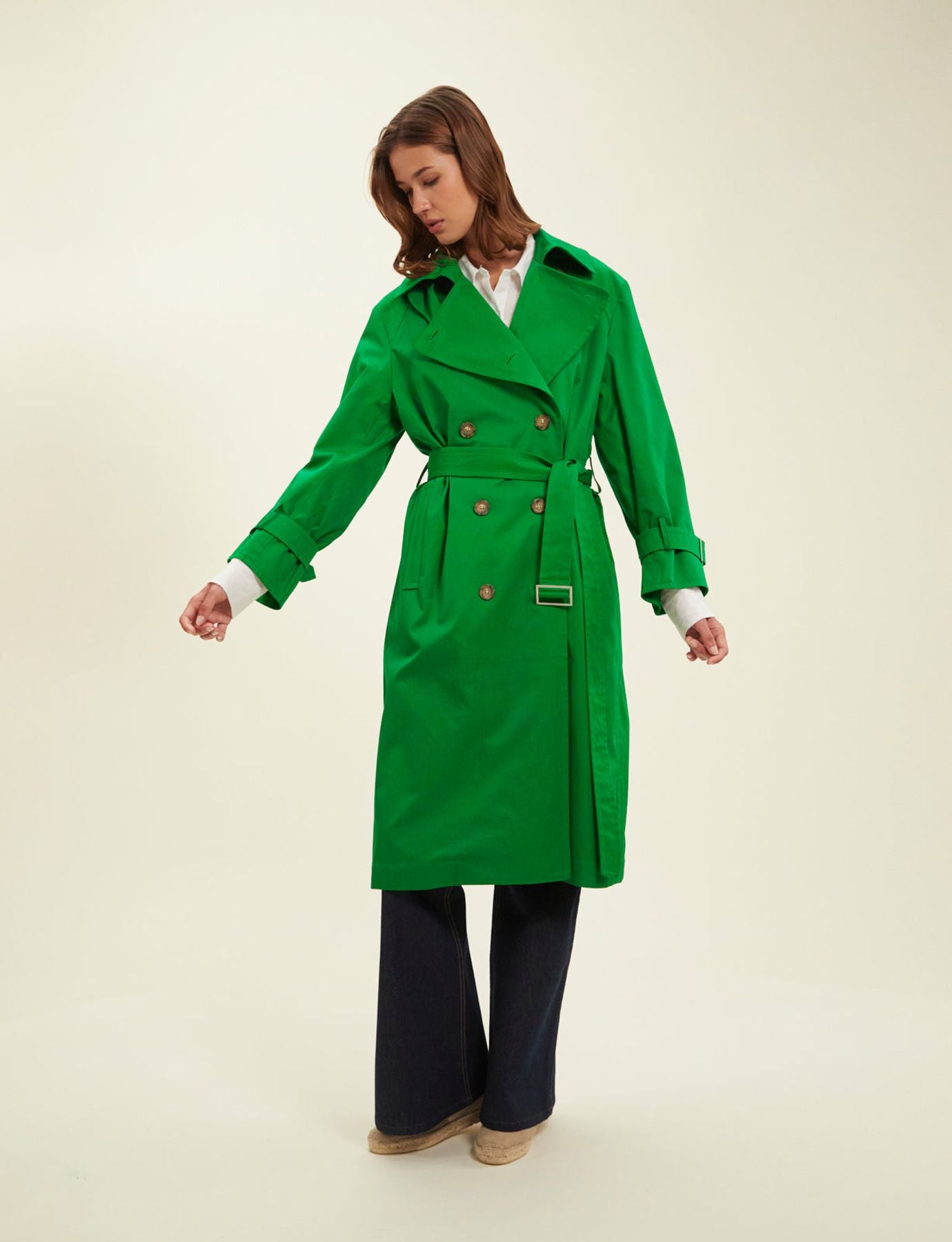 Blake prairie green trench coat