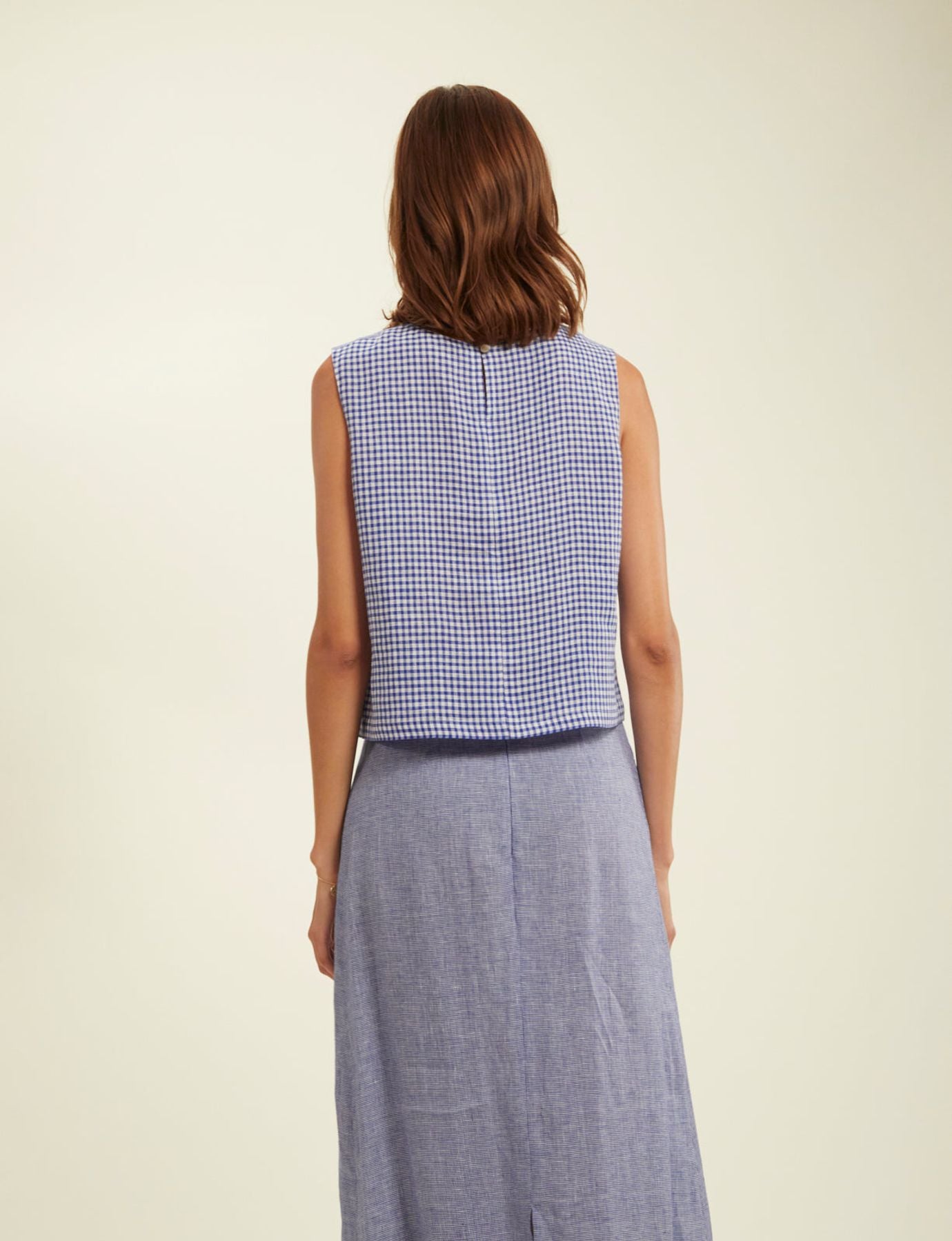 Bluse Albert Leinen blau