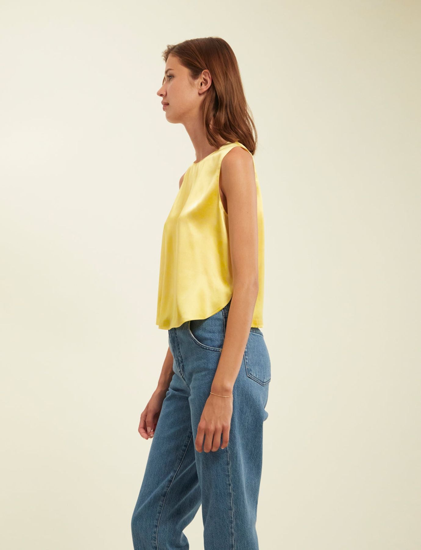 Blouse Albert jaune soie