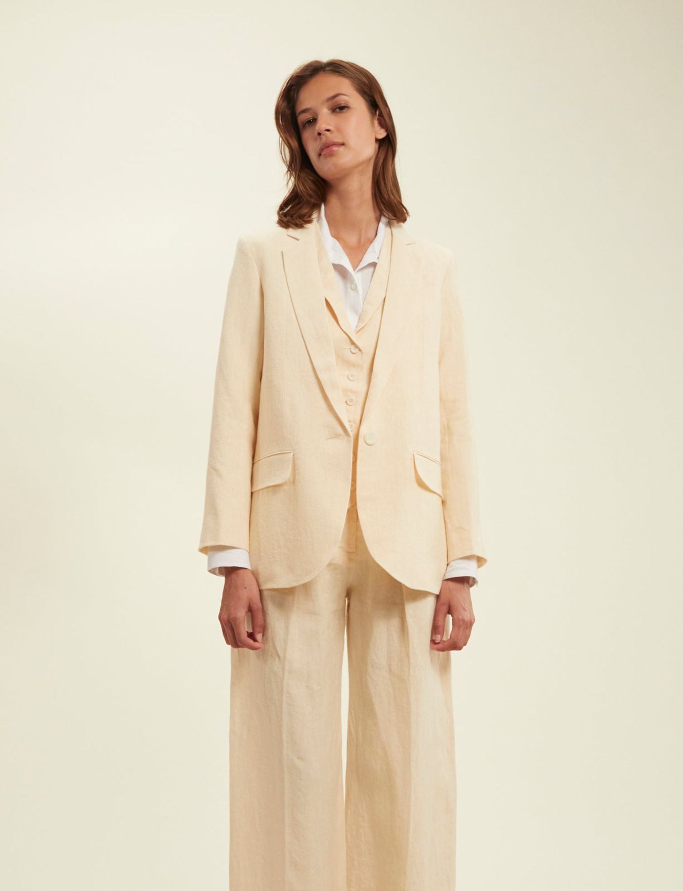 Bruna ecru linen jacket