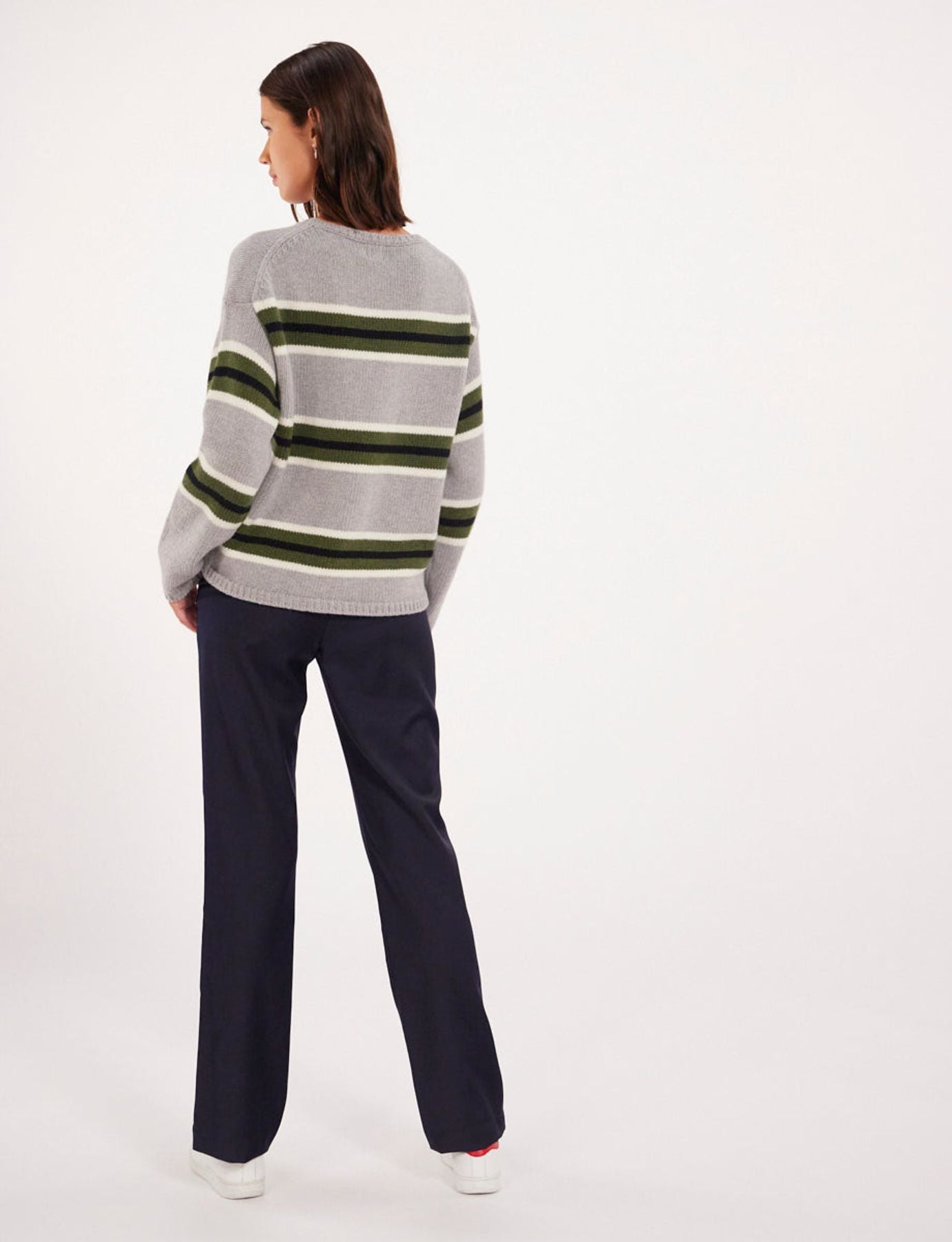 Elina jumper grey/ green wool