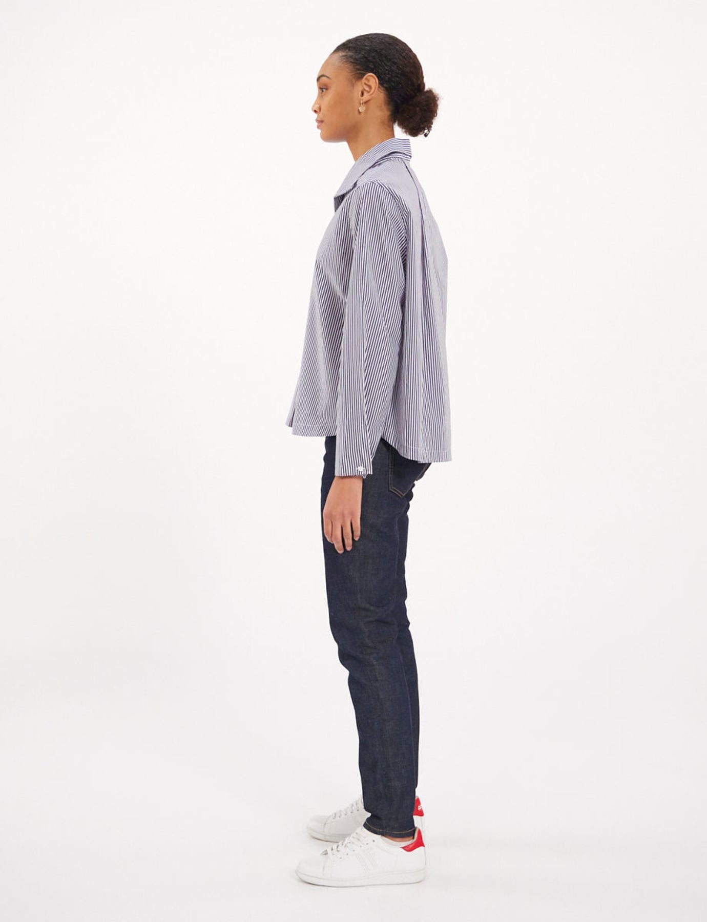 Top Noa gestreift marine/weiß