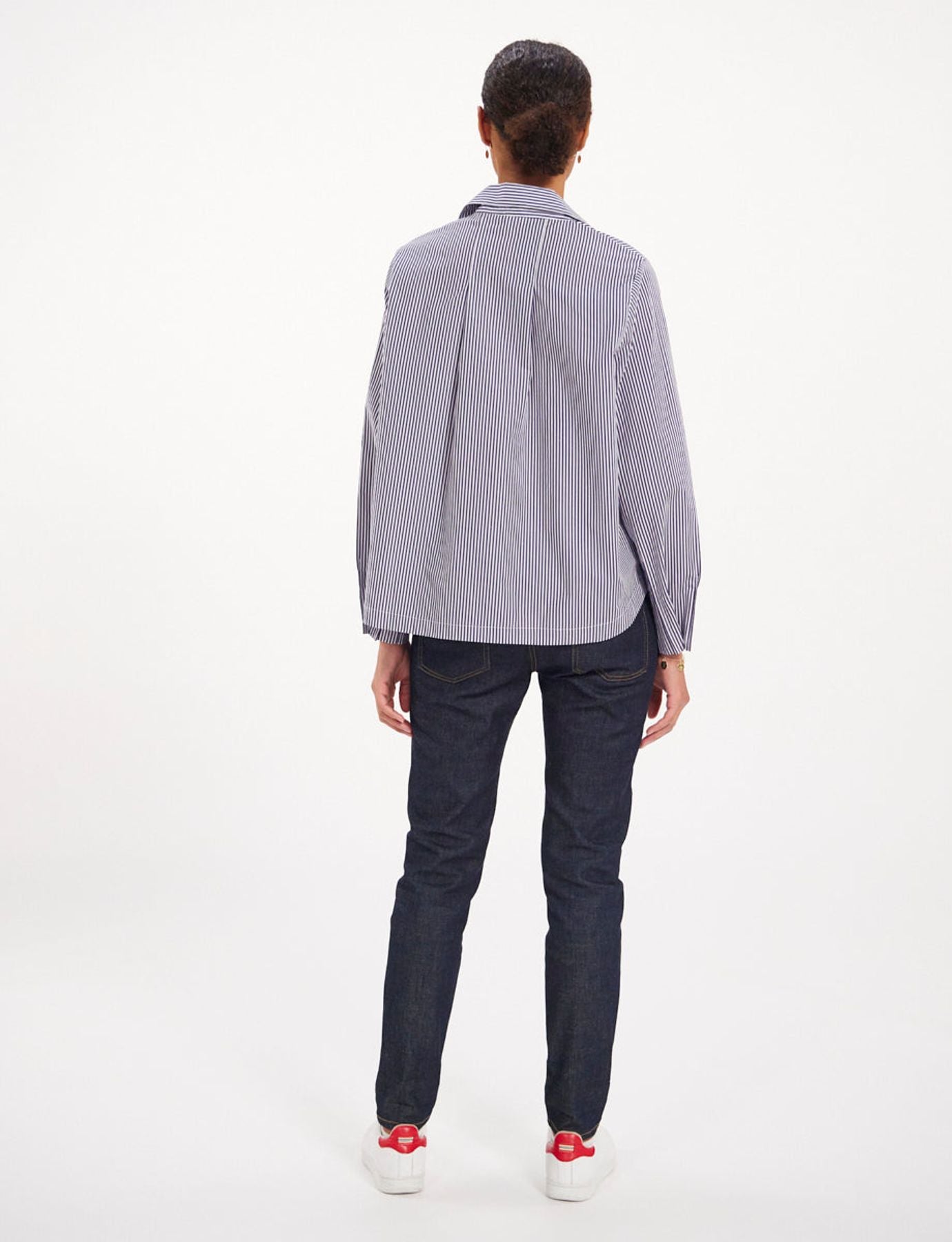 Top Noa gestreift marine/weiß