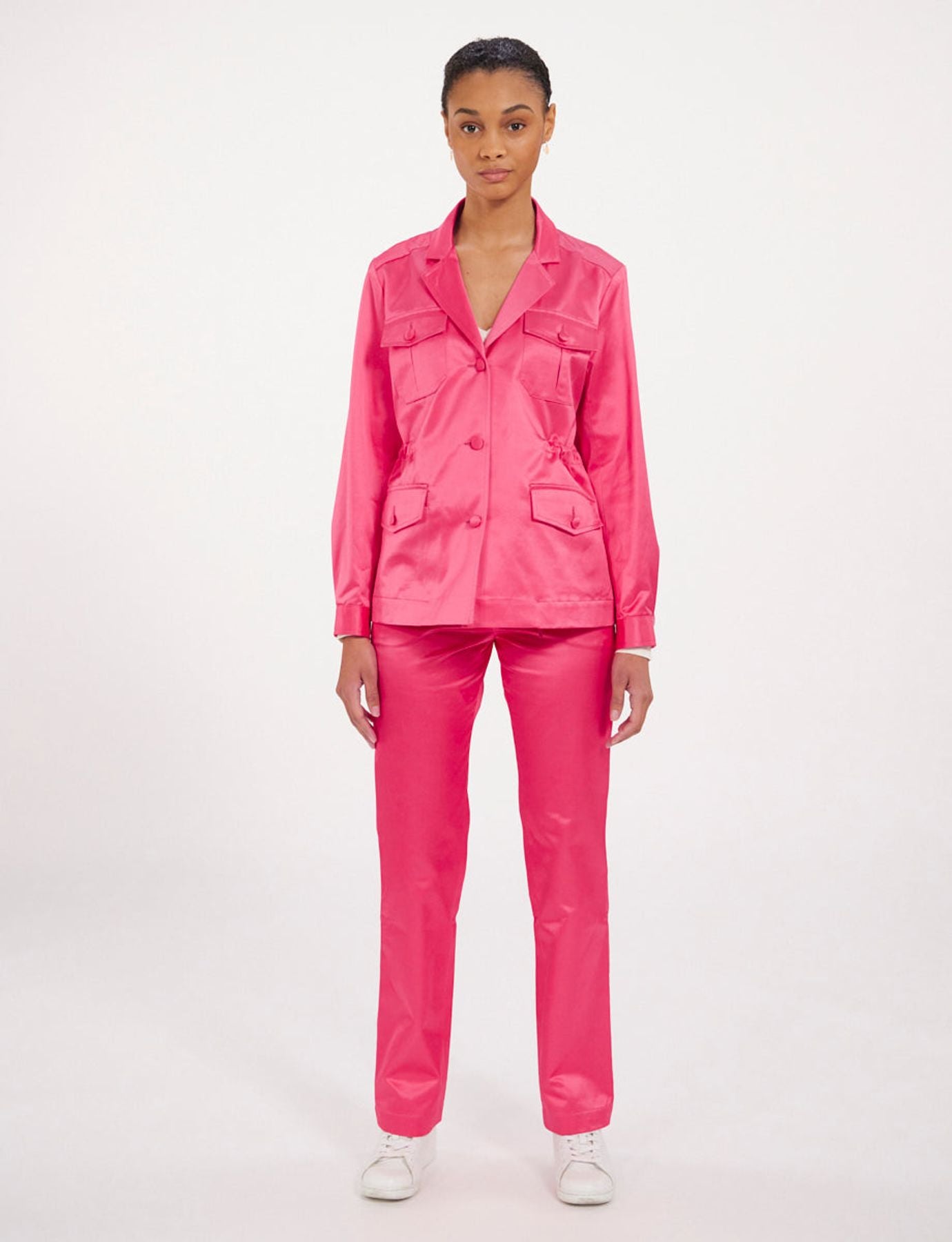 Pink satin Flipper jacket