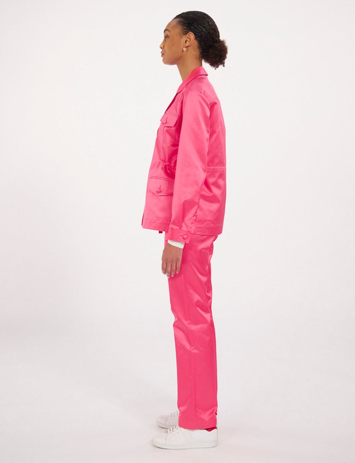 Pink satin Flipper jacket