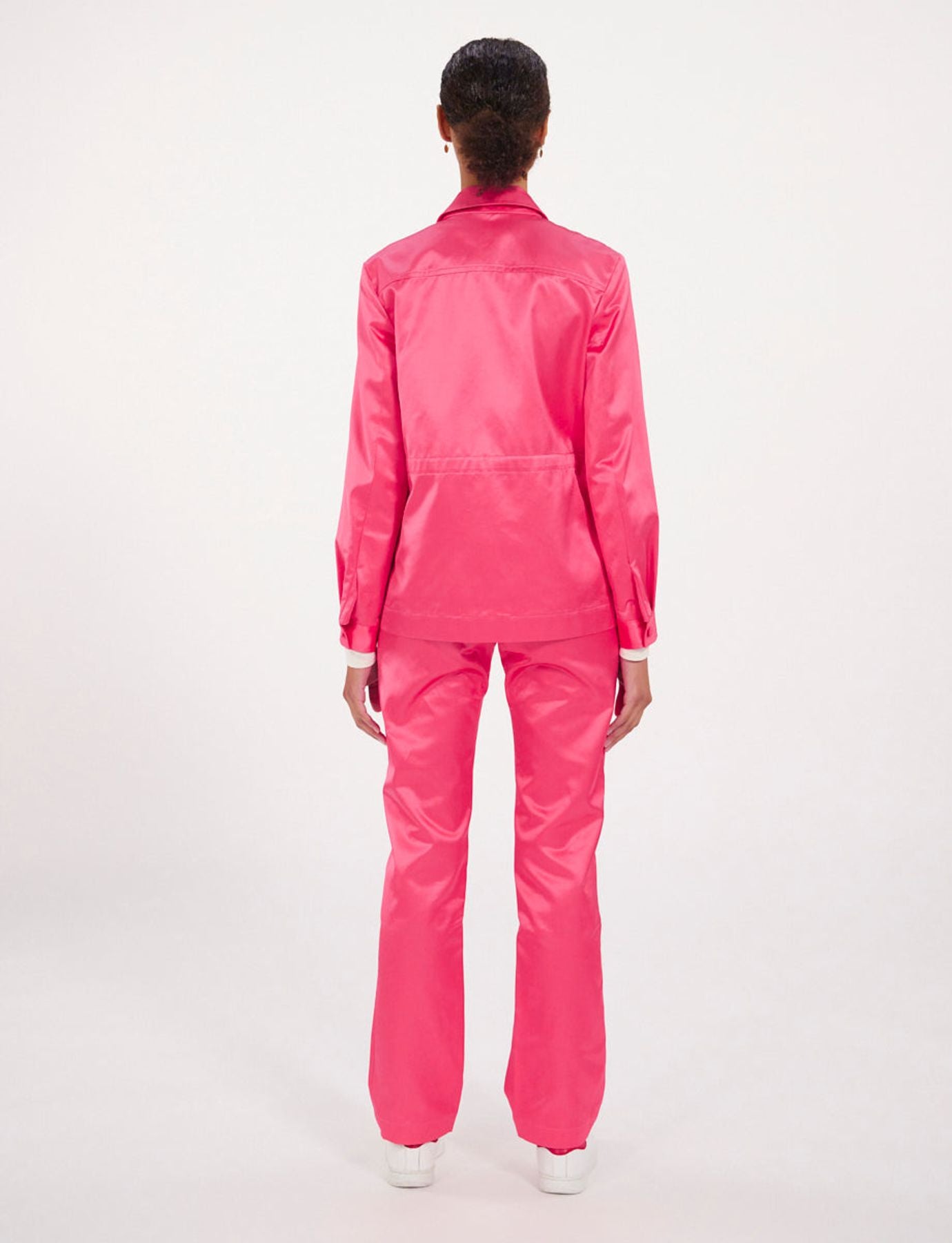 Pink satin Flipper jacket