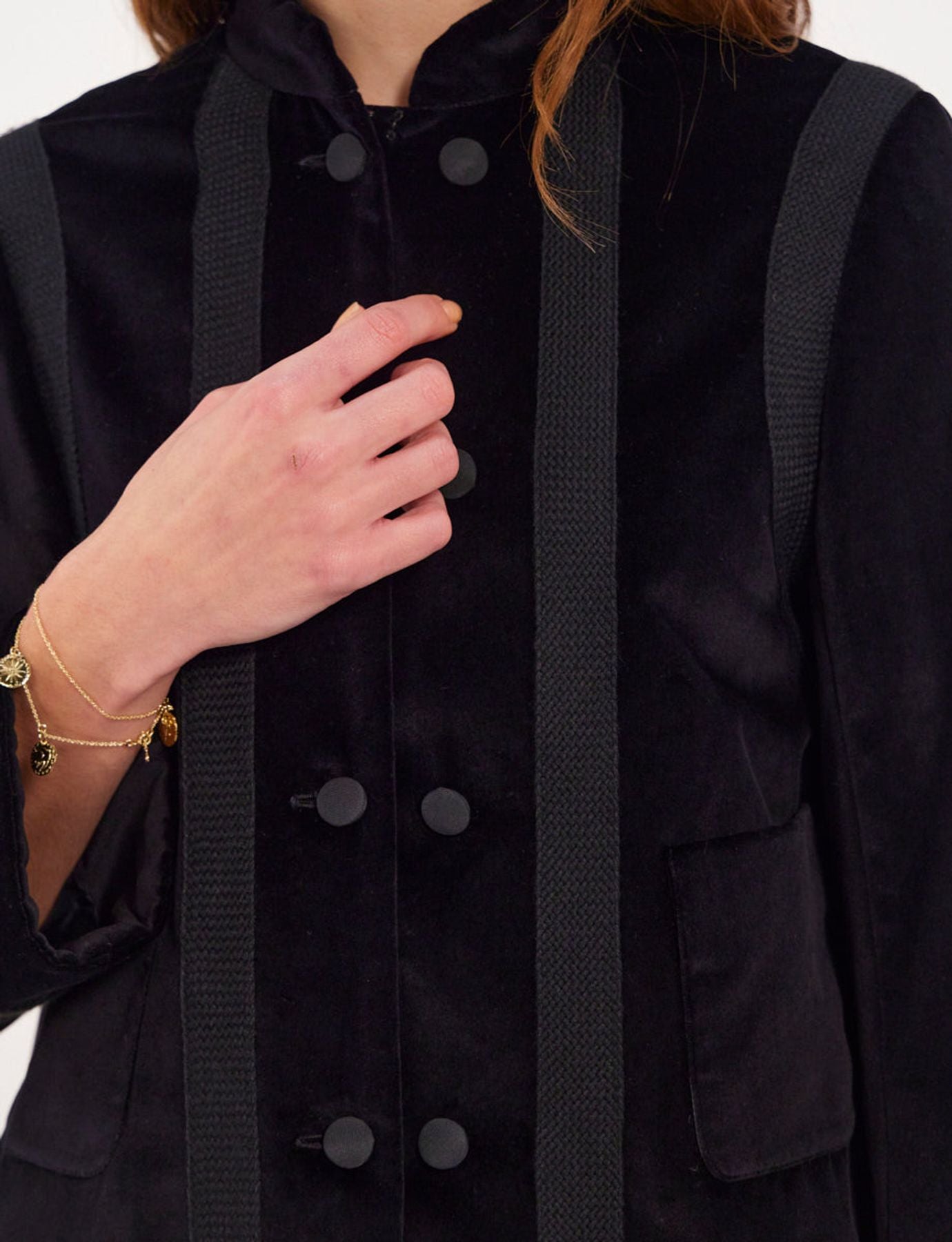 Phoebe black velvet jacket
