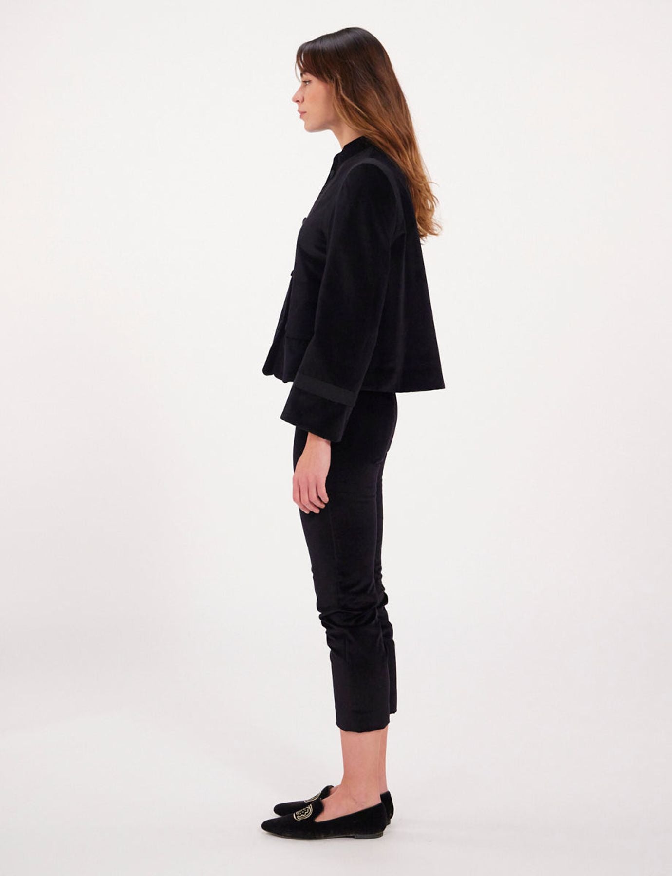 Phoebe black velvet jacket