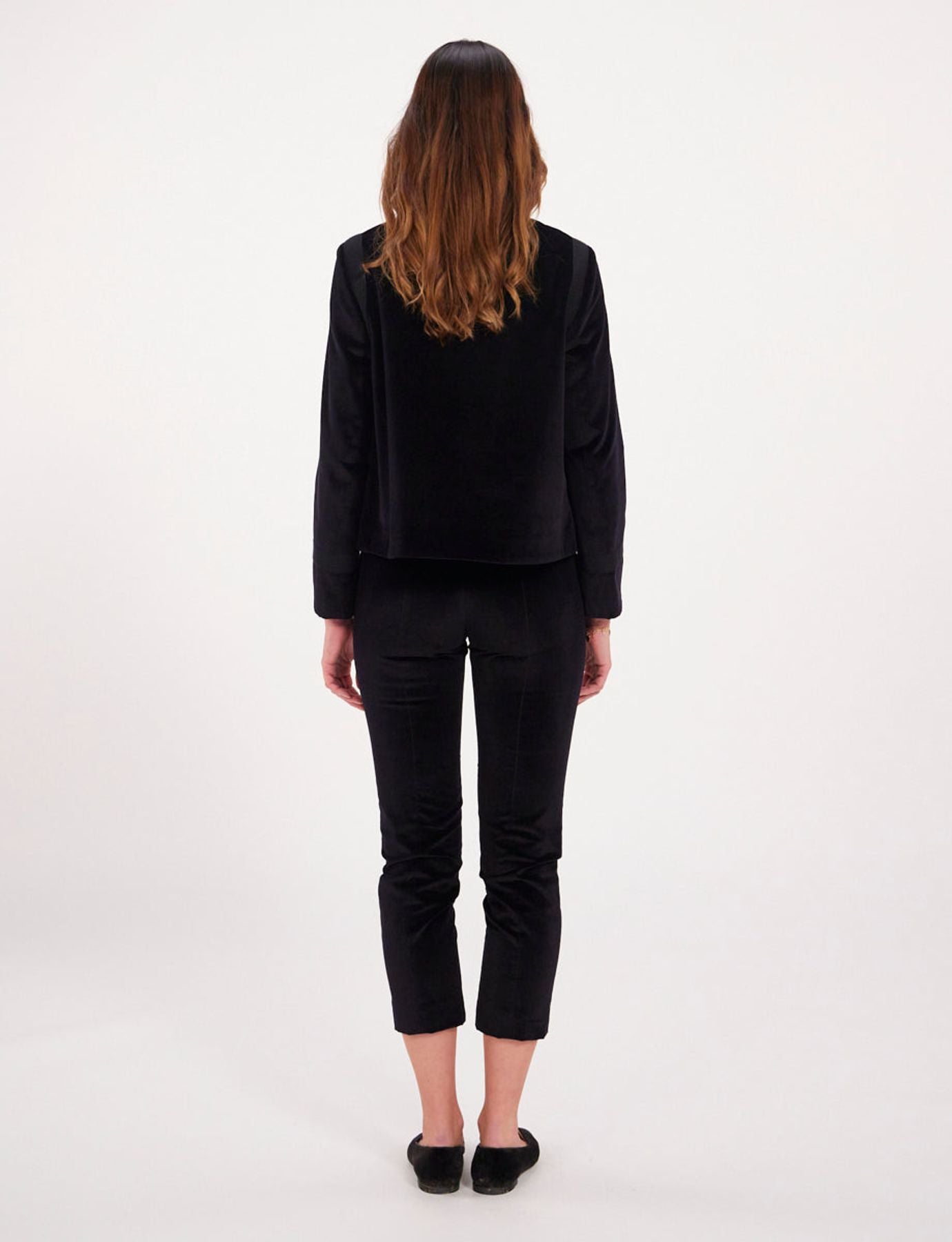 Phoebe black velvet jacket