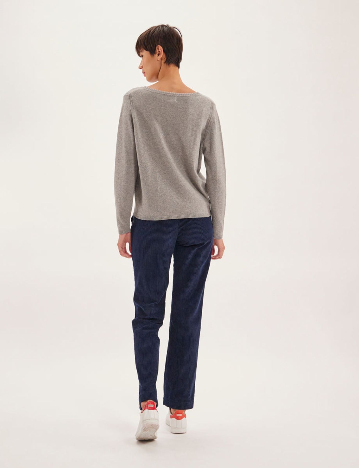 Pull Morgane laine et cachemire gris