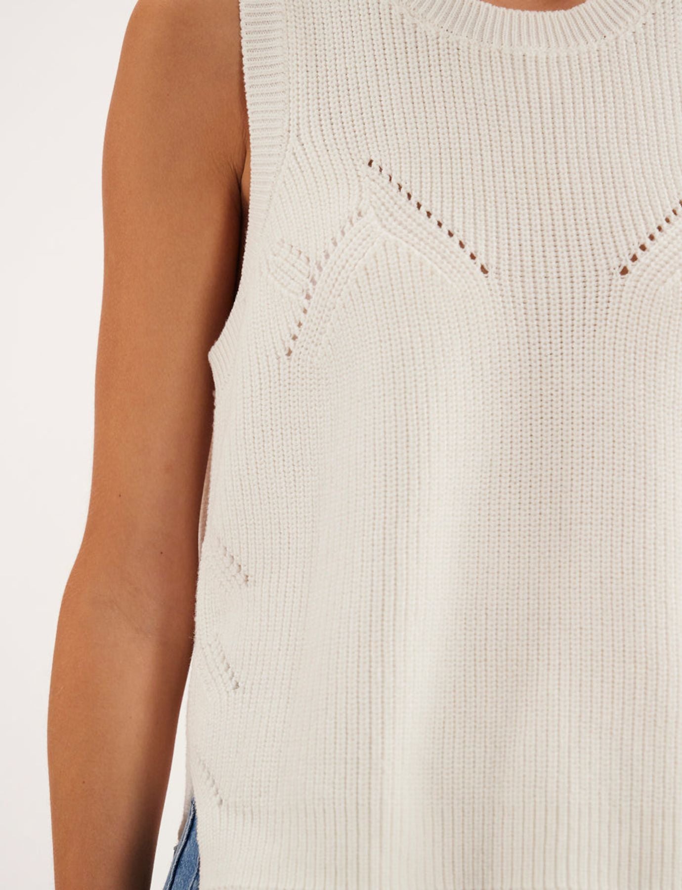 Maglia senza maniche Agatha ecrù