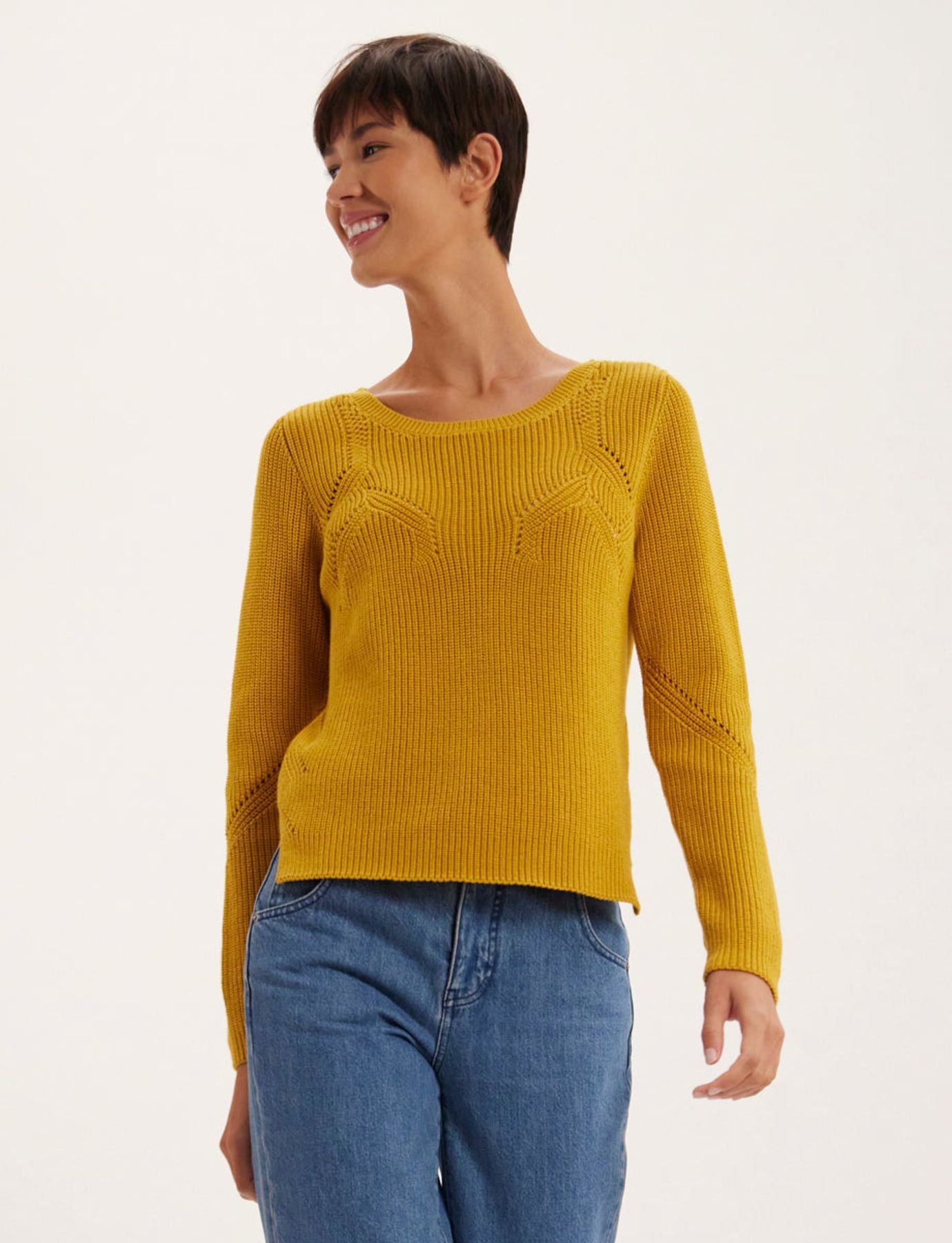 Pull Agathe moutarde