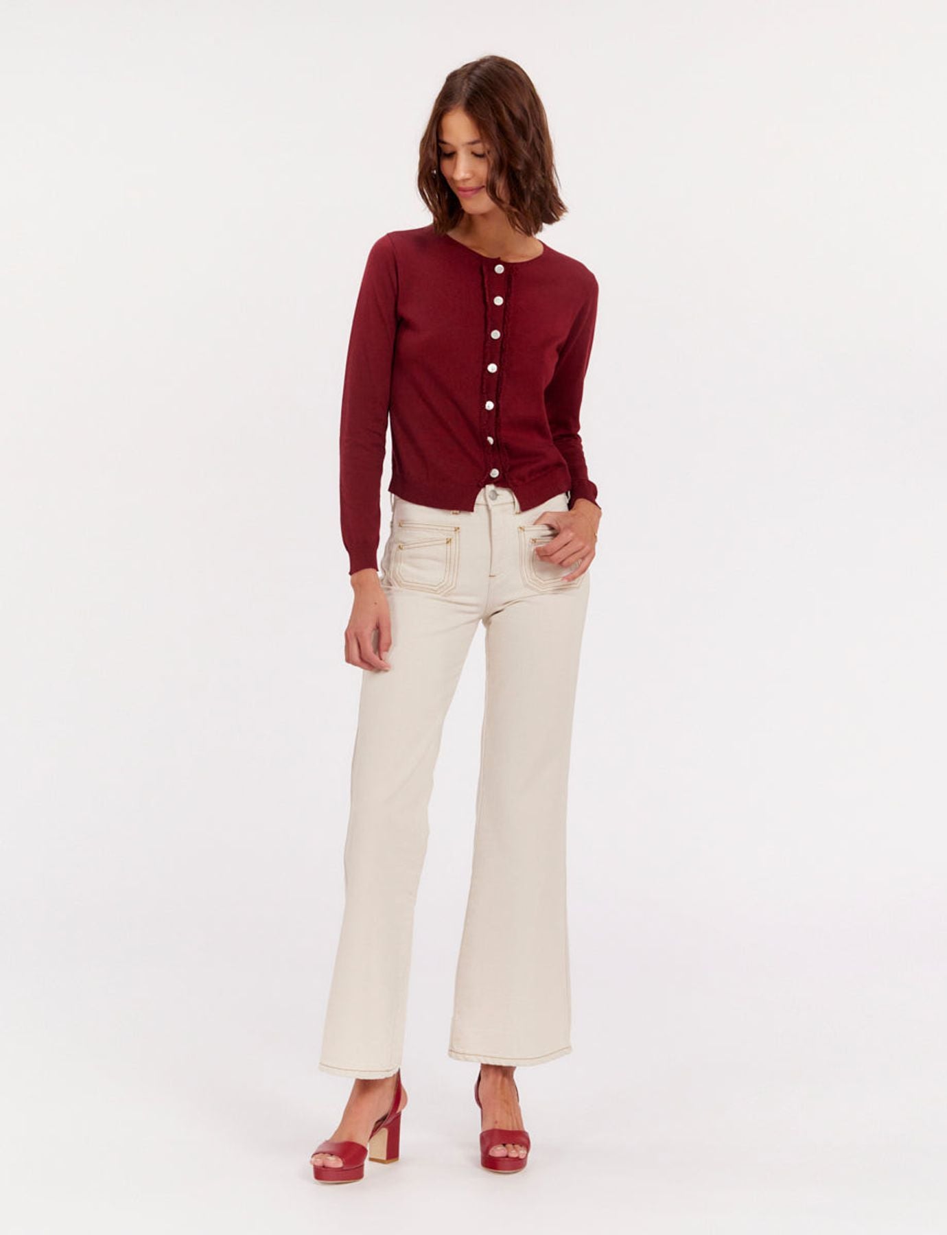 Gilet April bordeaux